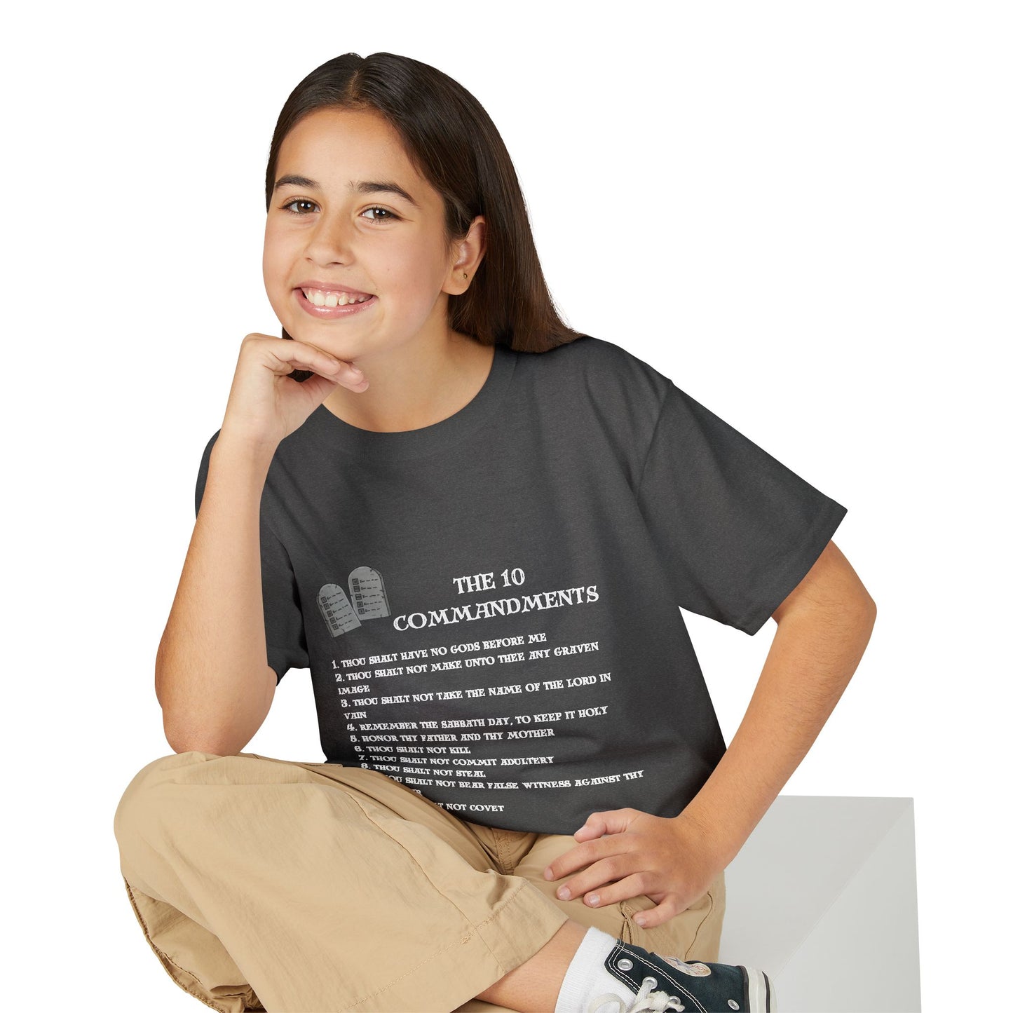 10 Commandments Youth T-shirt - White