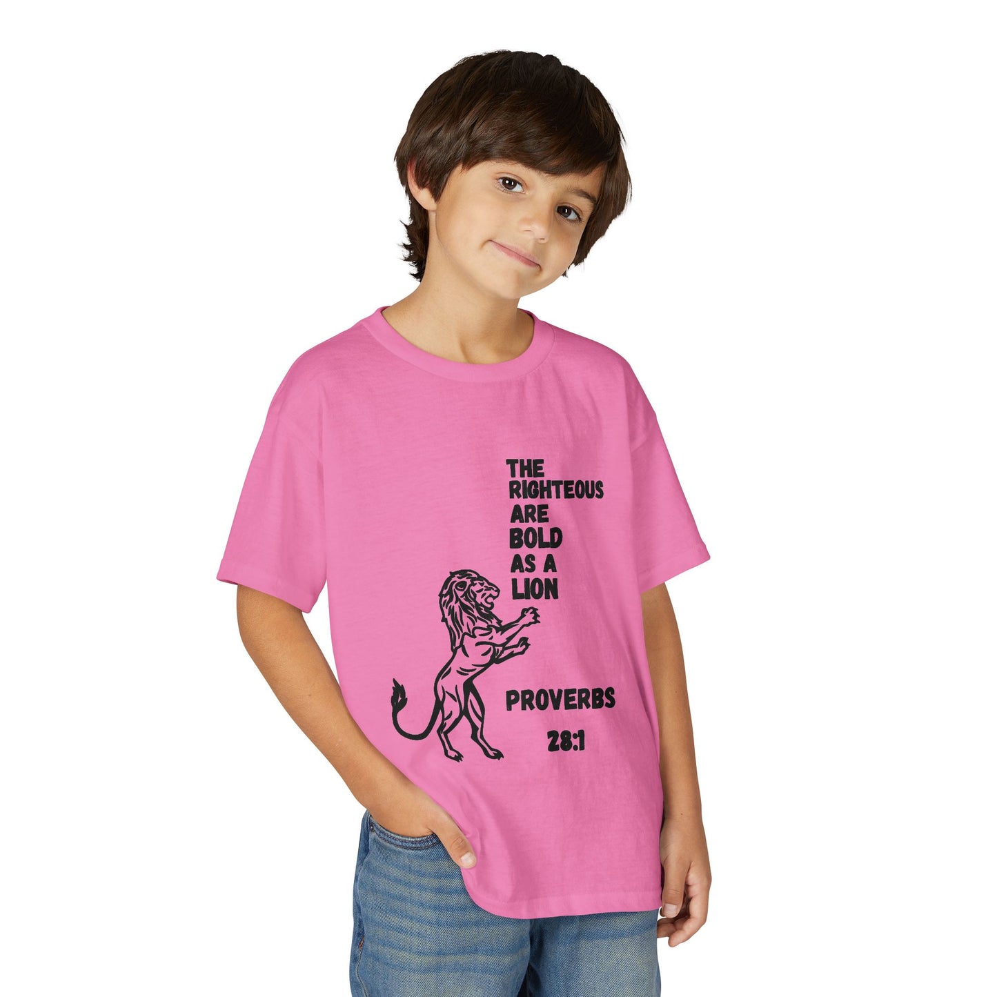 The Righteous Are Bold as a Lion Youth T-shirt