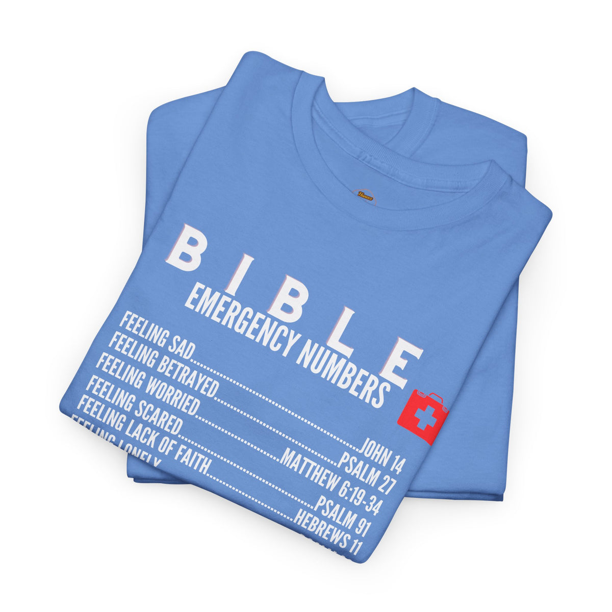 Bible Emergency Numbers Tee - White