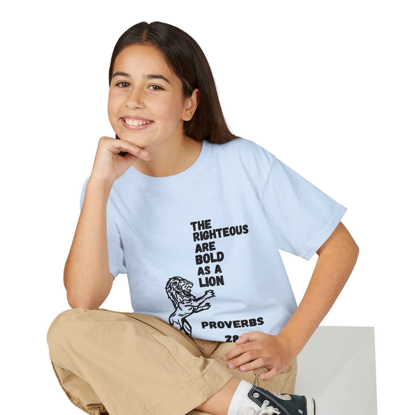 The Righteous Are Bold as a Lion Youth T-shirt