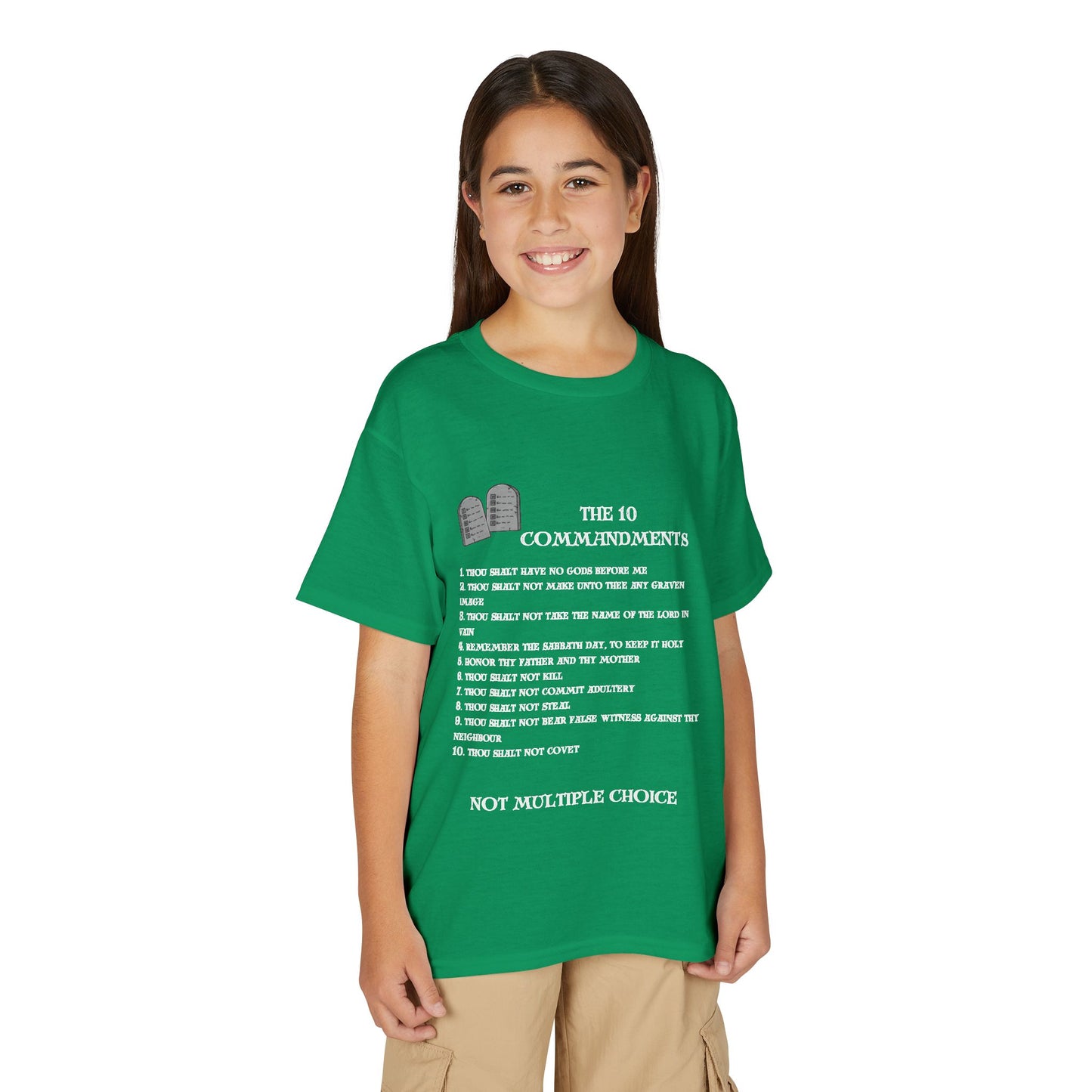 10 Commandments Youth T-shirt - White
