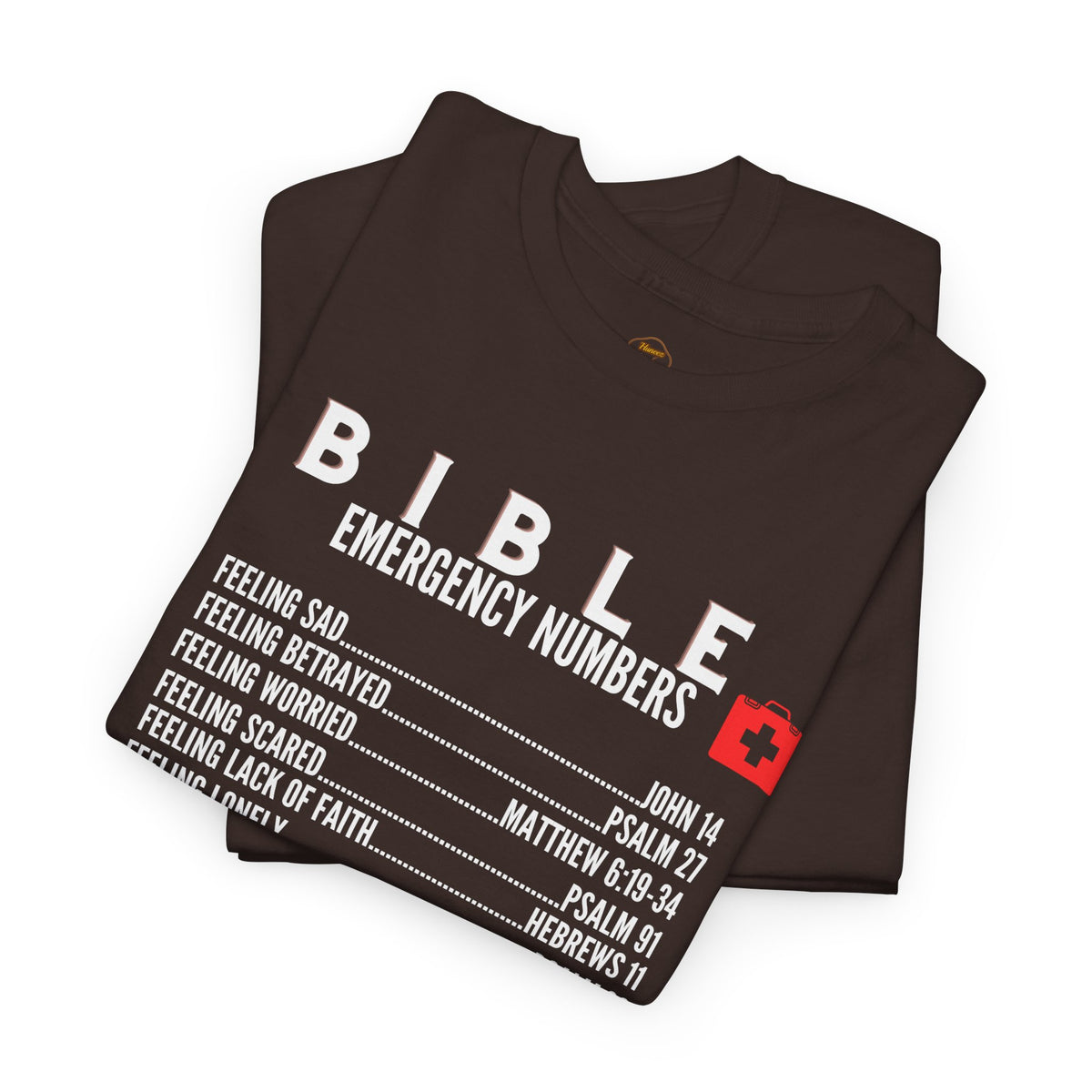 Bible Emergency Numbers Tee - White