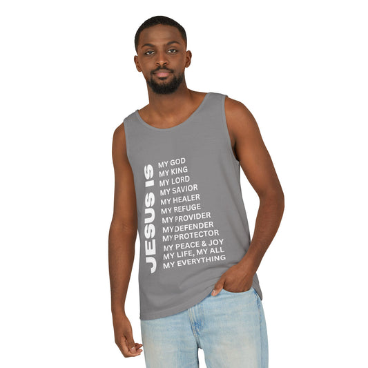 Christian JESUS IS Tank - White
