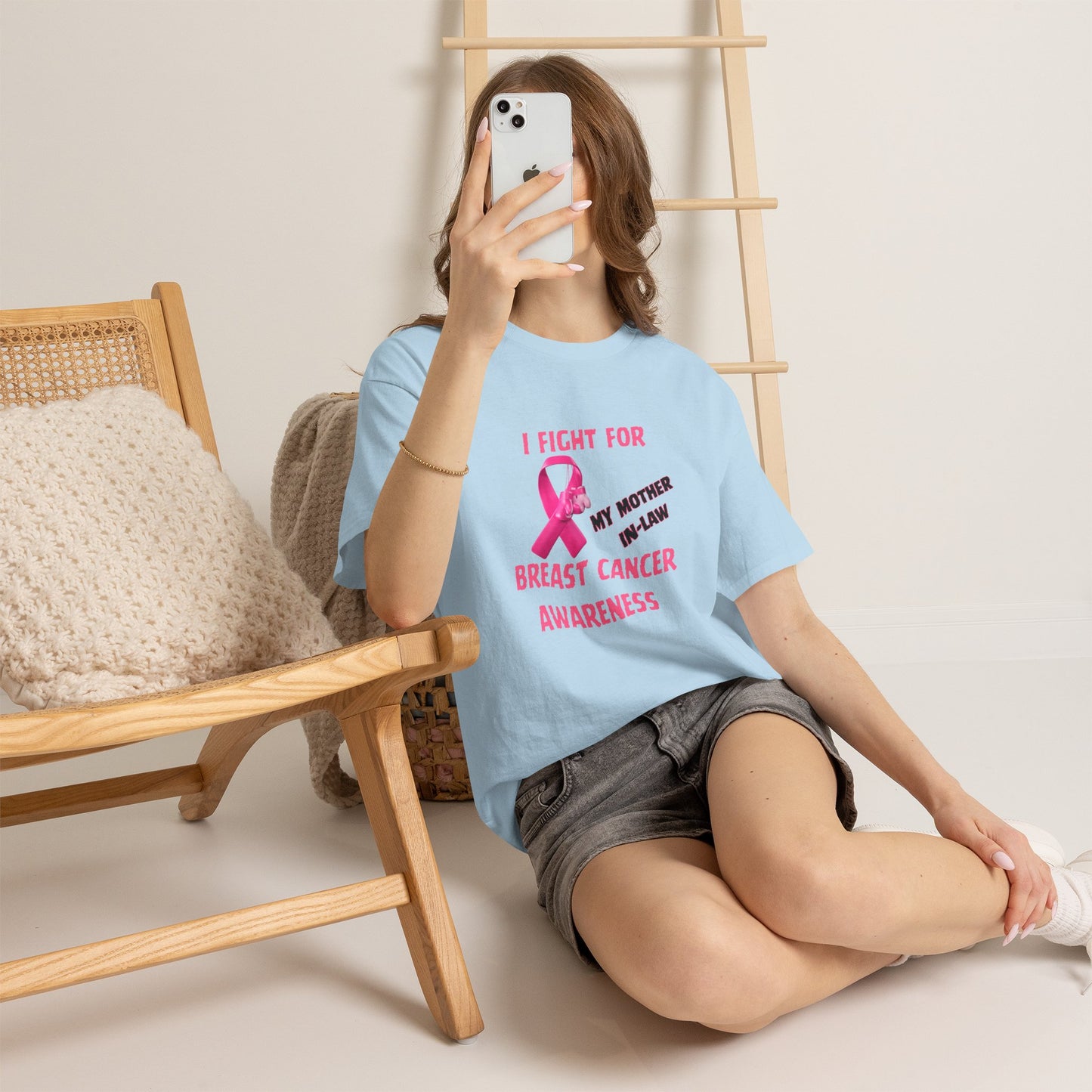 I Fight for My Mother-in-Law Pink Ribbon Tee
