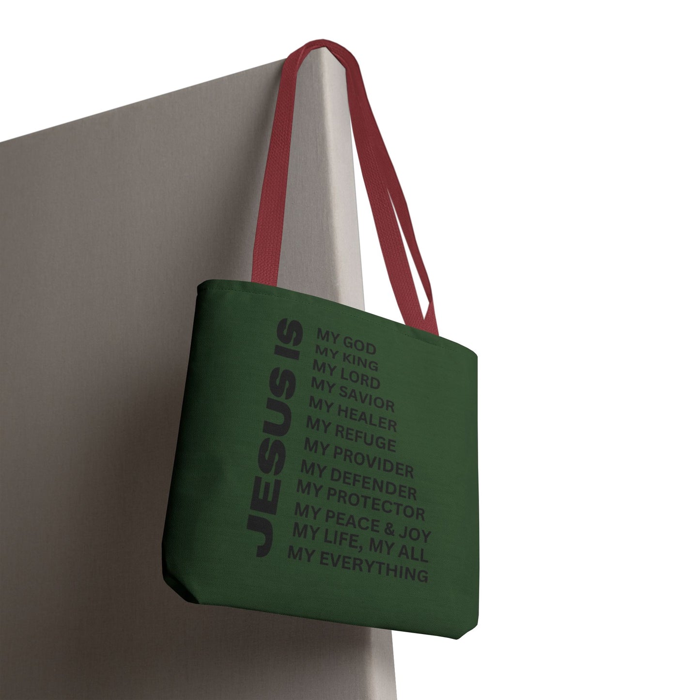 Christian JESUS IS Tote Bag - Green