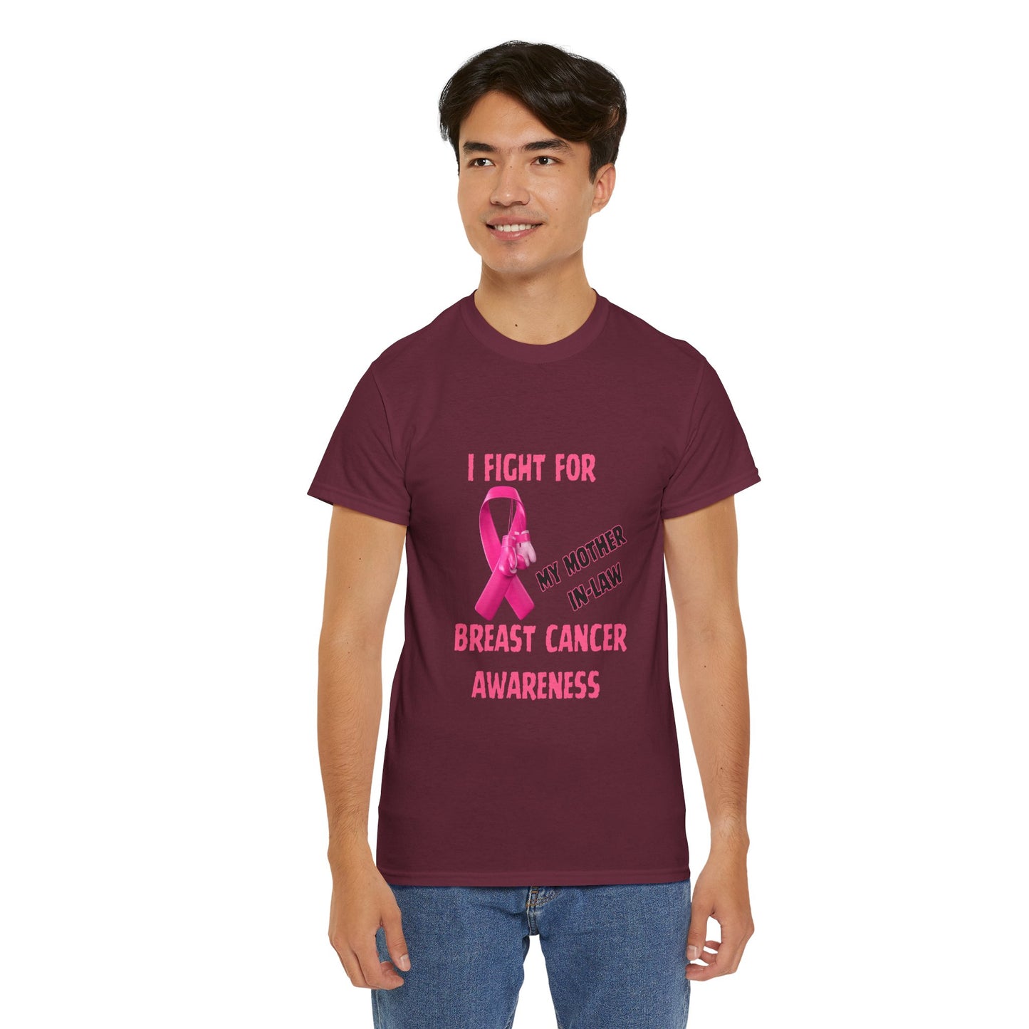 I Fight for My Mother-in-Law Pink Ribbon Tee