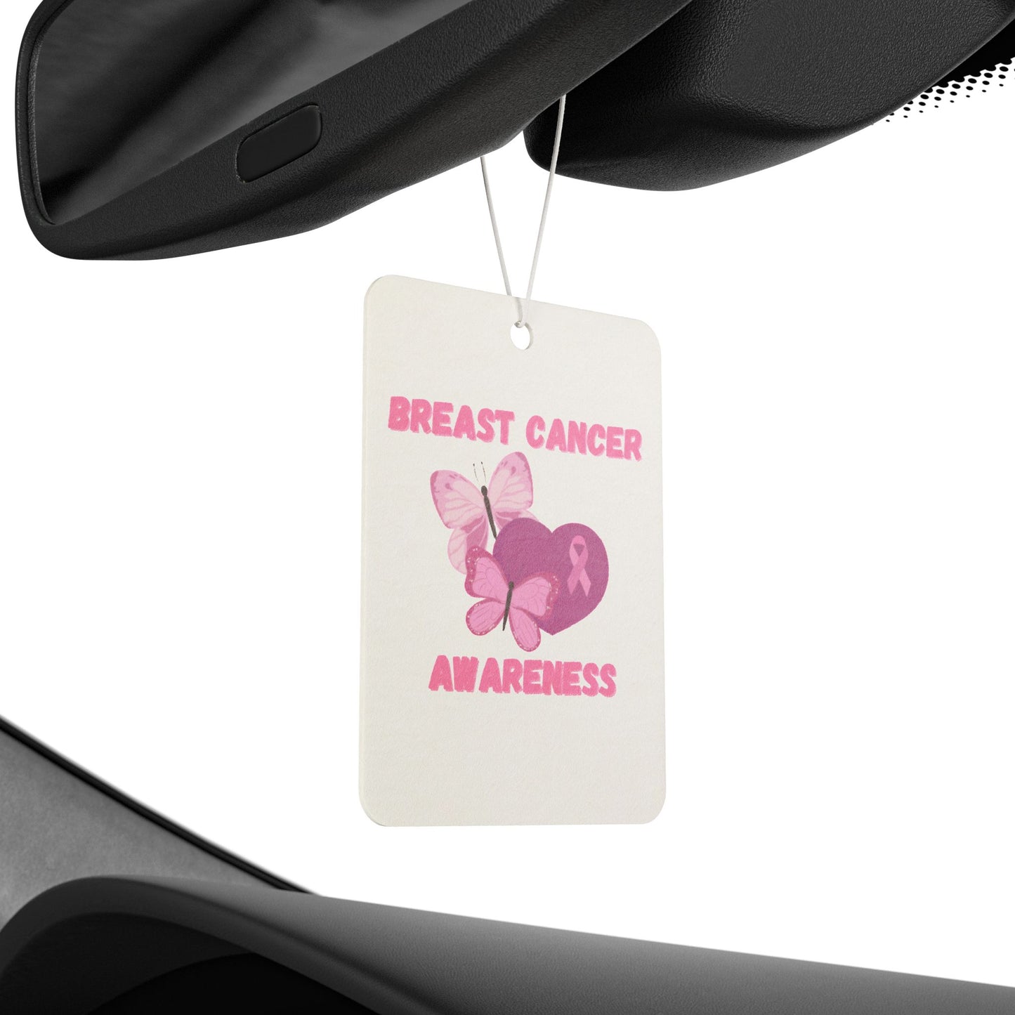 Breast Cancer Butterfly Awareness Car Air Freshener
