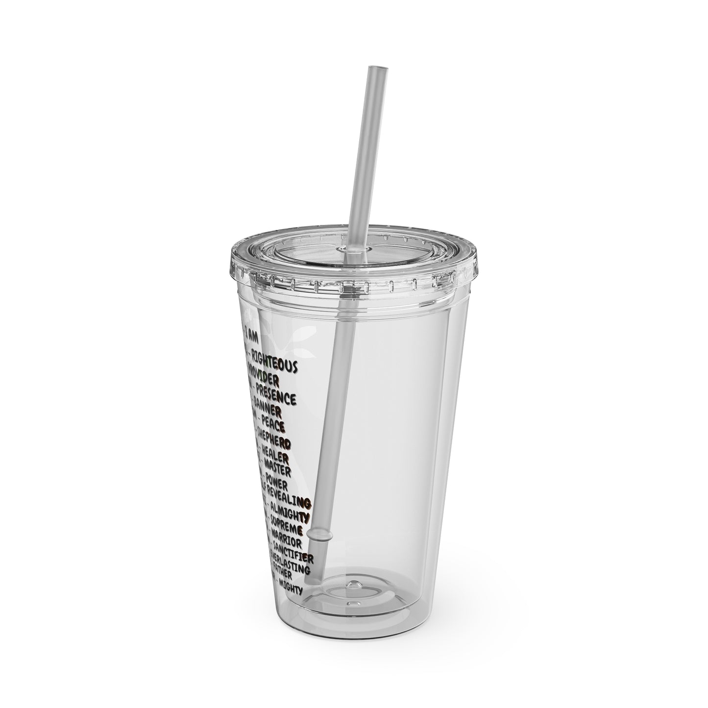 Characteristic Names of God 16oz Tumbler with Straw