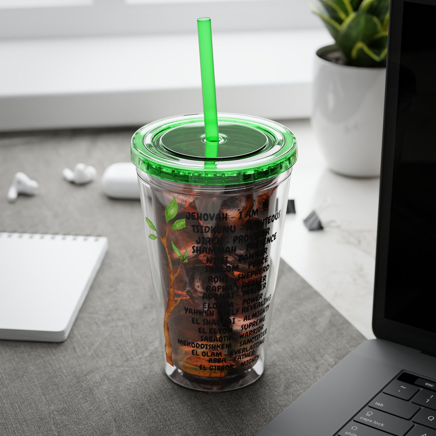Characteristic Names of God 16oz Tumbler with Straw