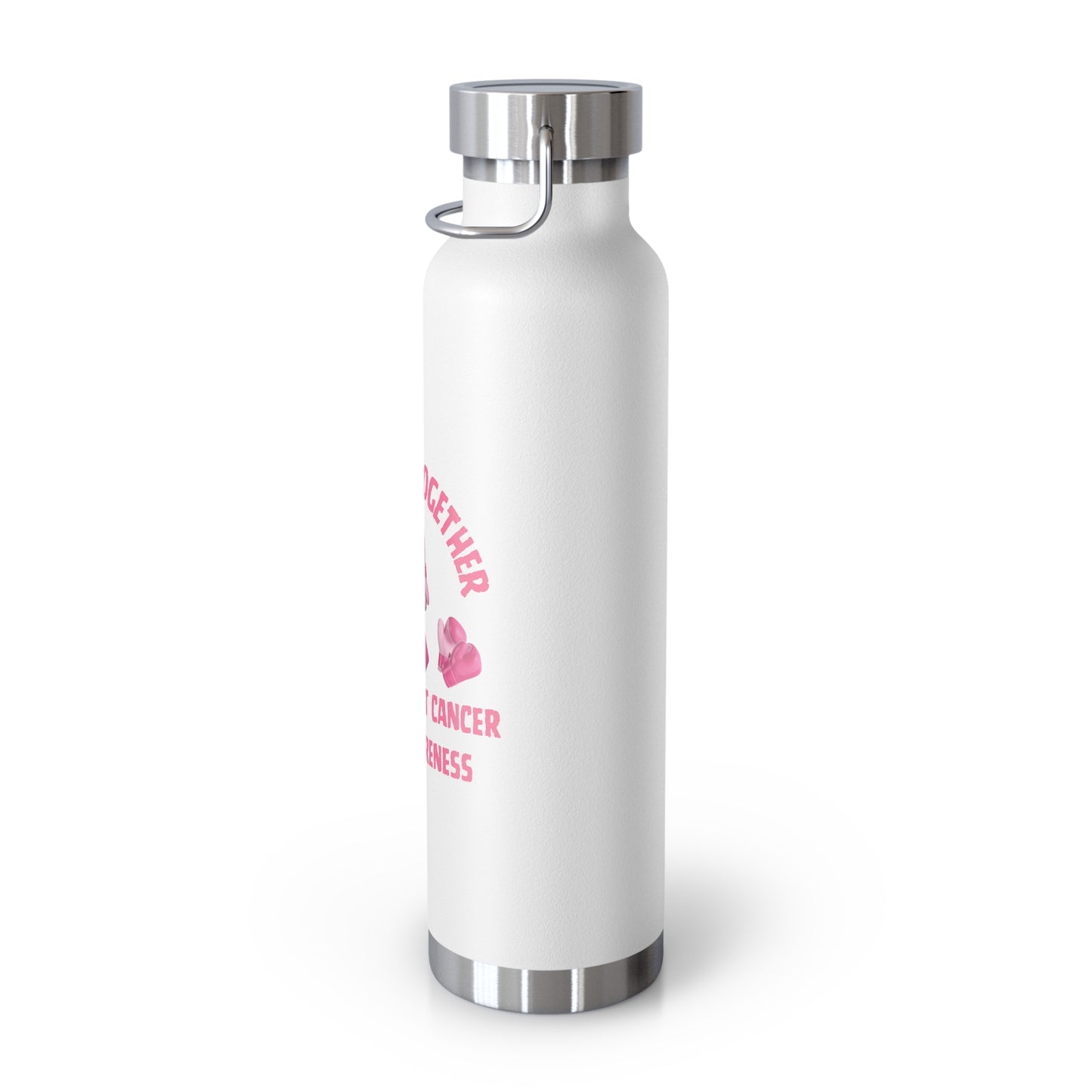 Breast Cancer Awareness "We Fight Together" Pink Ribbon 22oz Insulated Water Bottle