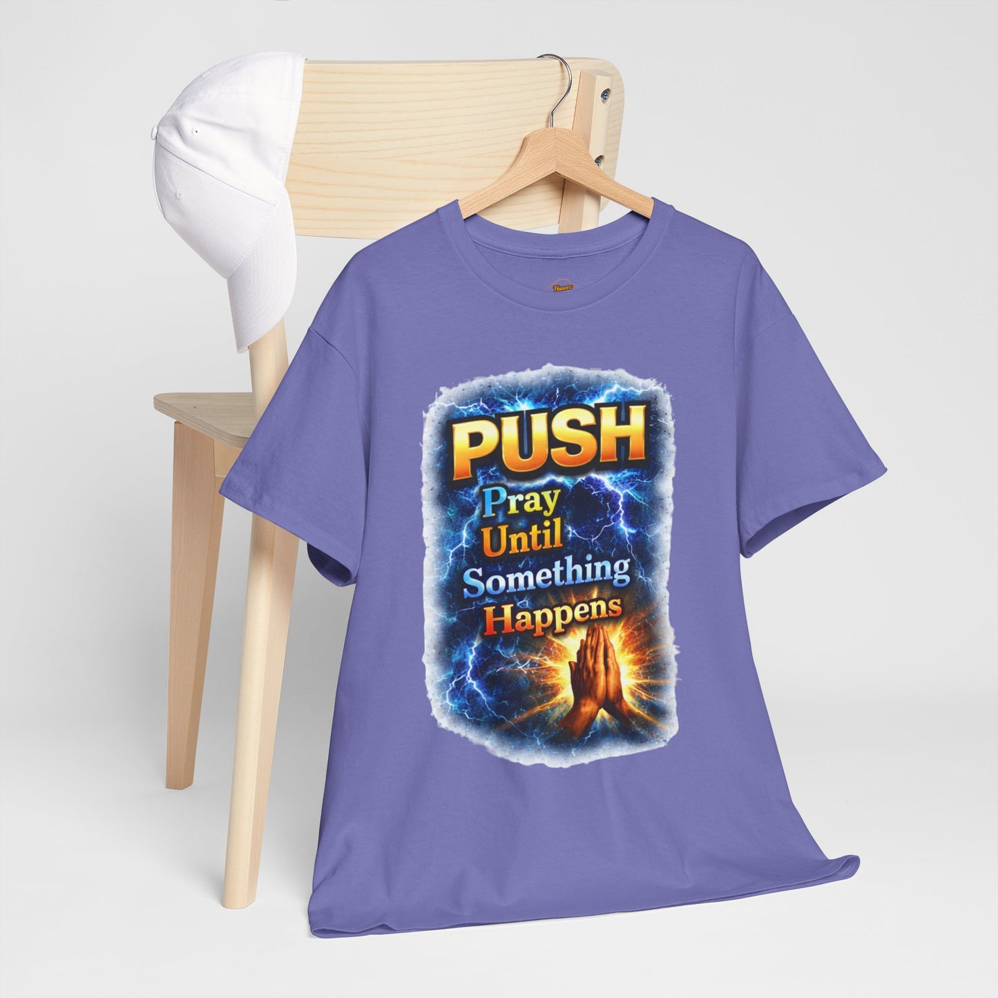 "PUSH Pray Until Something Happens" Tee - Hands 1