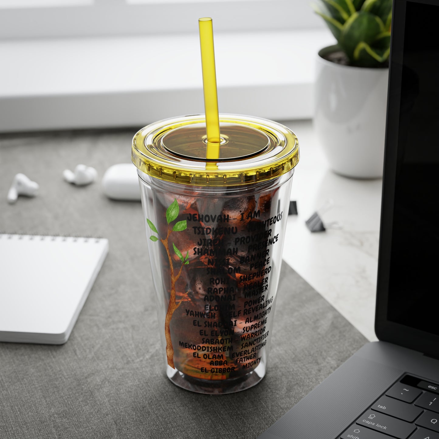 Characteristic Names of God 16oz Tumbler with Straw