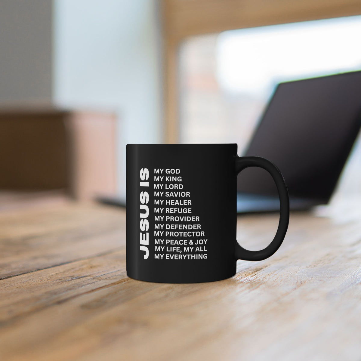 Christian JESUS IS Black Coffee Mug (11oz, 15oz)