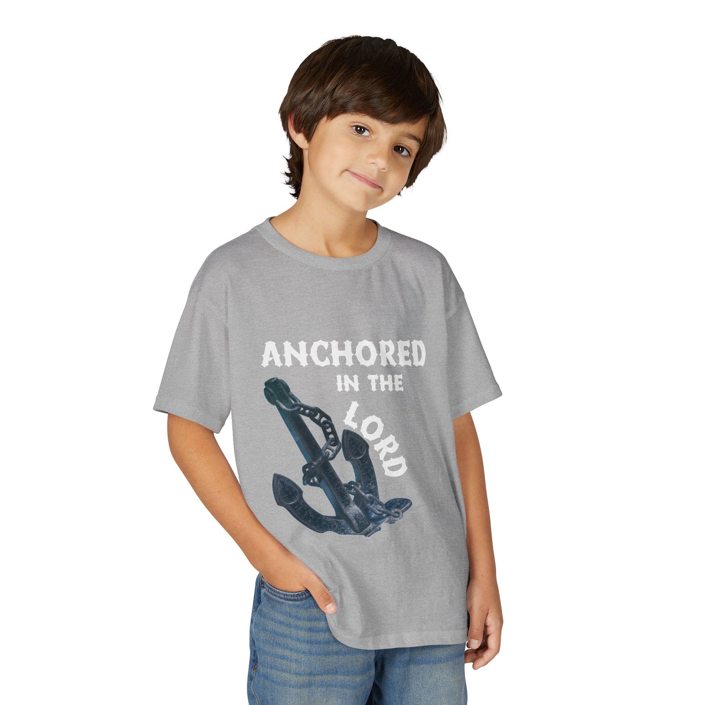 Anchored in the Lord Youth T-Shirt — White