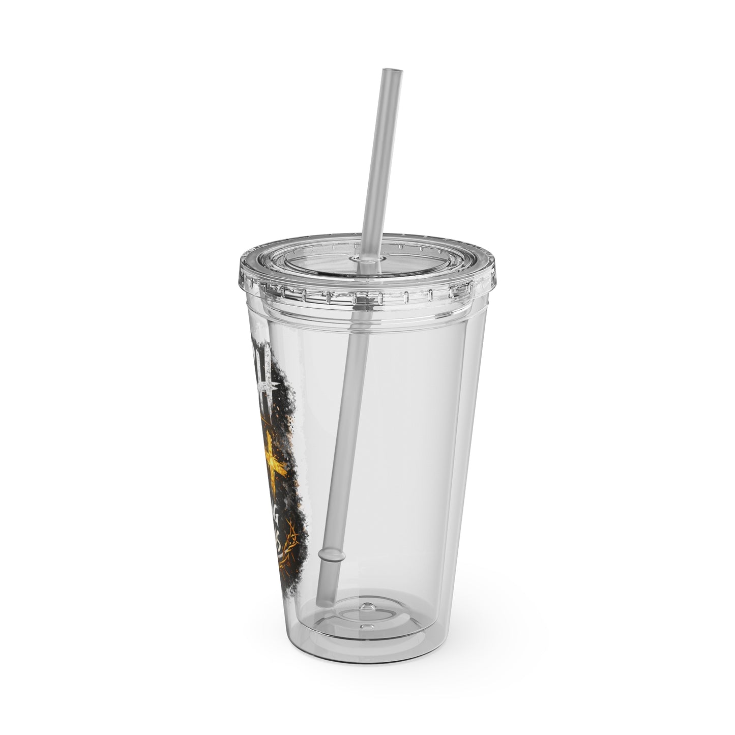 “PUSH: Pray Until Something Happens” 16oz Tumbler with Straw