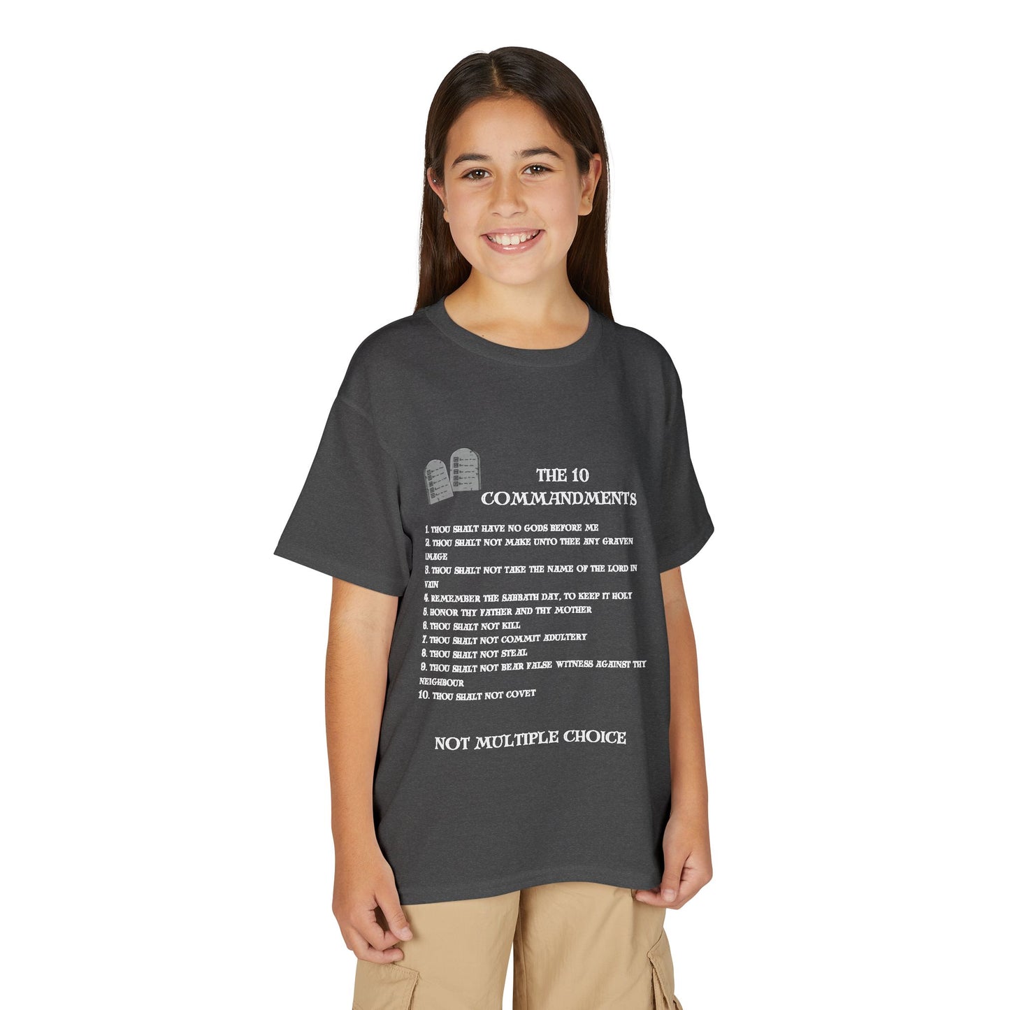 10 Commandments Youth T-shirt - White