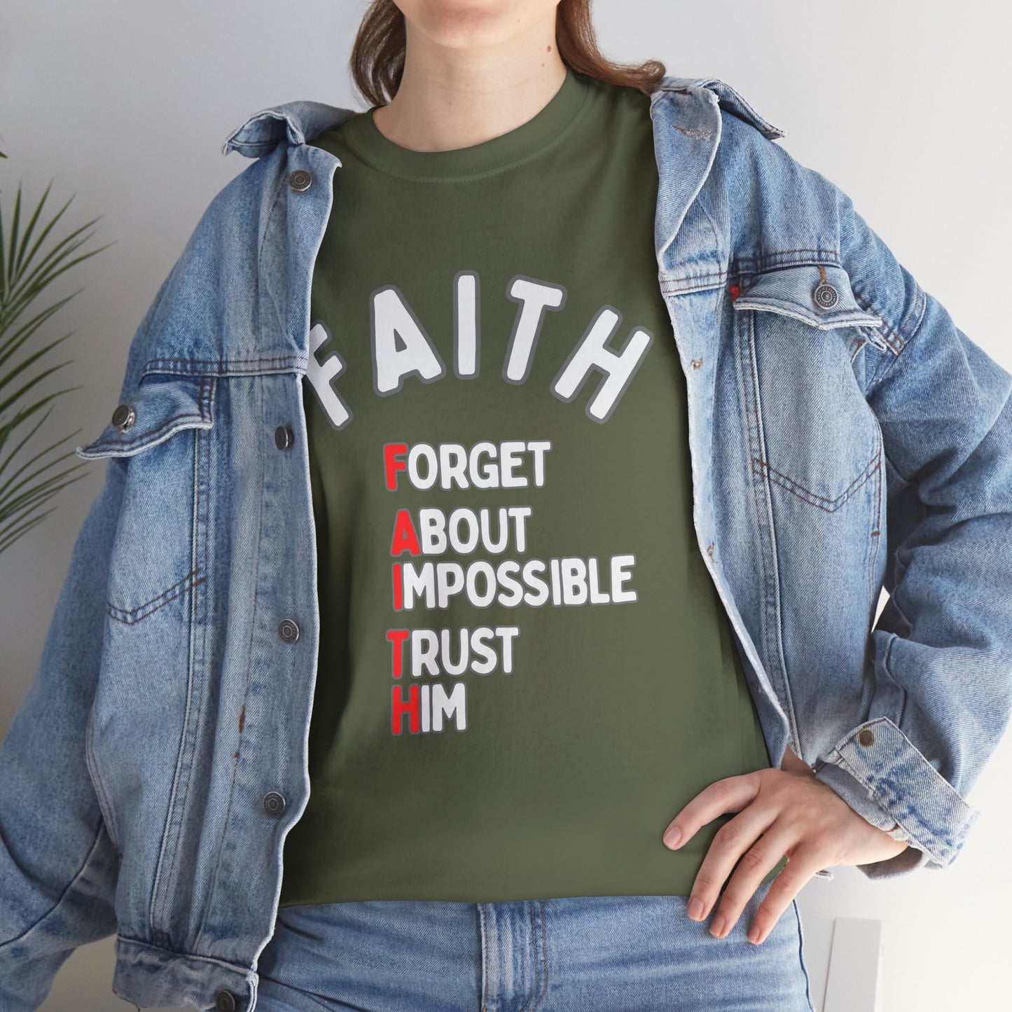 Faith T-Shirt "Forget About Impossible, Trust Him" Dark