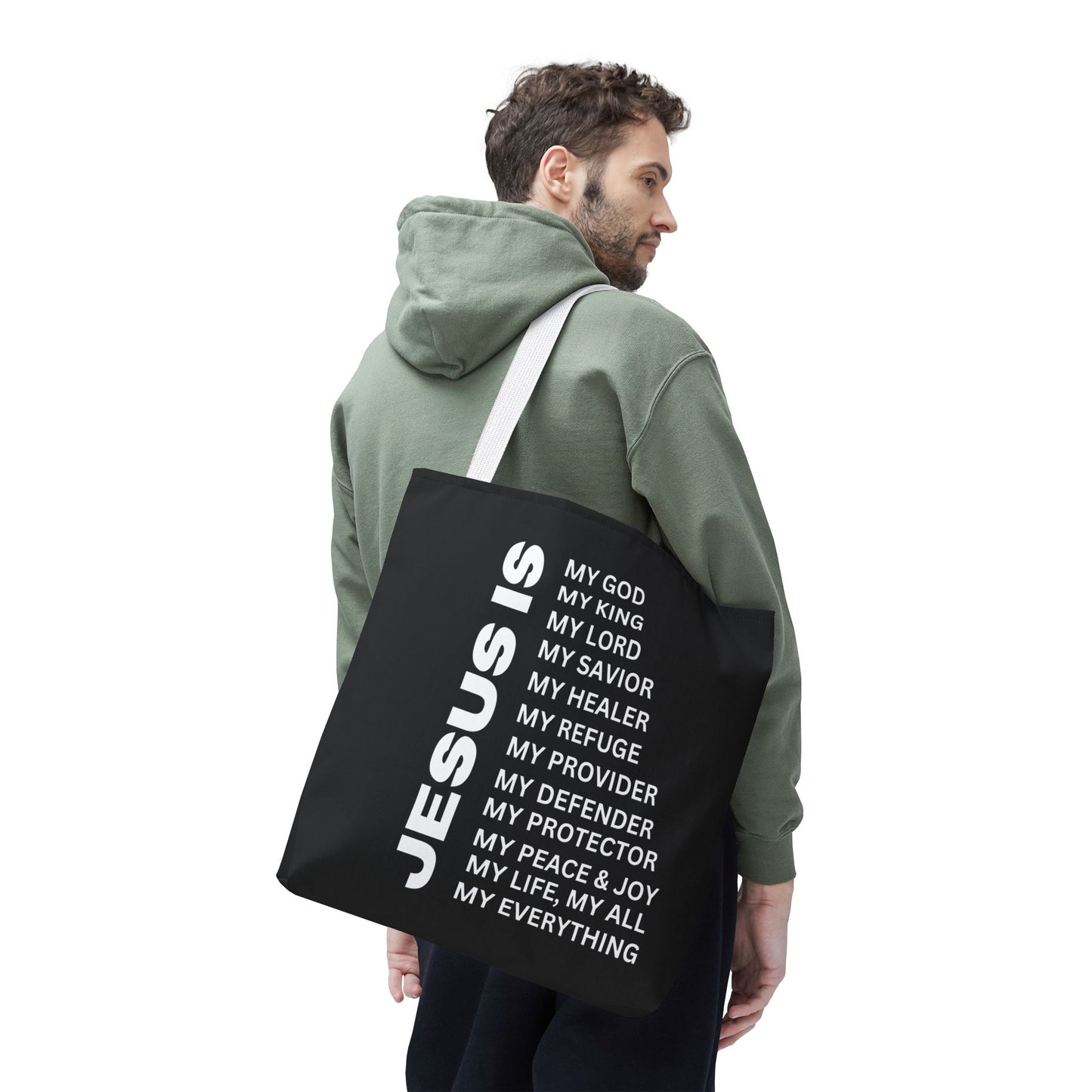 Christian JESUS IS Tote Bag - Black