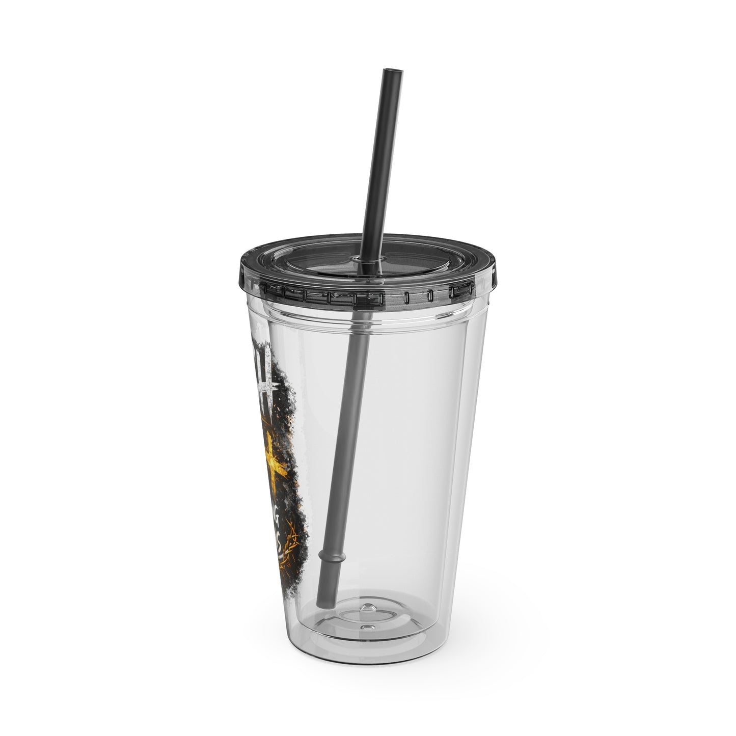 “PUSH: Pray Until Something Happens” 16oz Tumbler with Straw