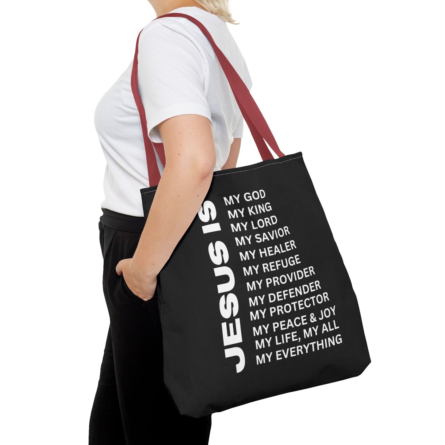 Christian JESUS IS Tote Bag - Black
