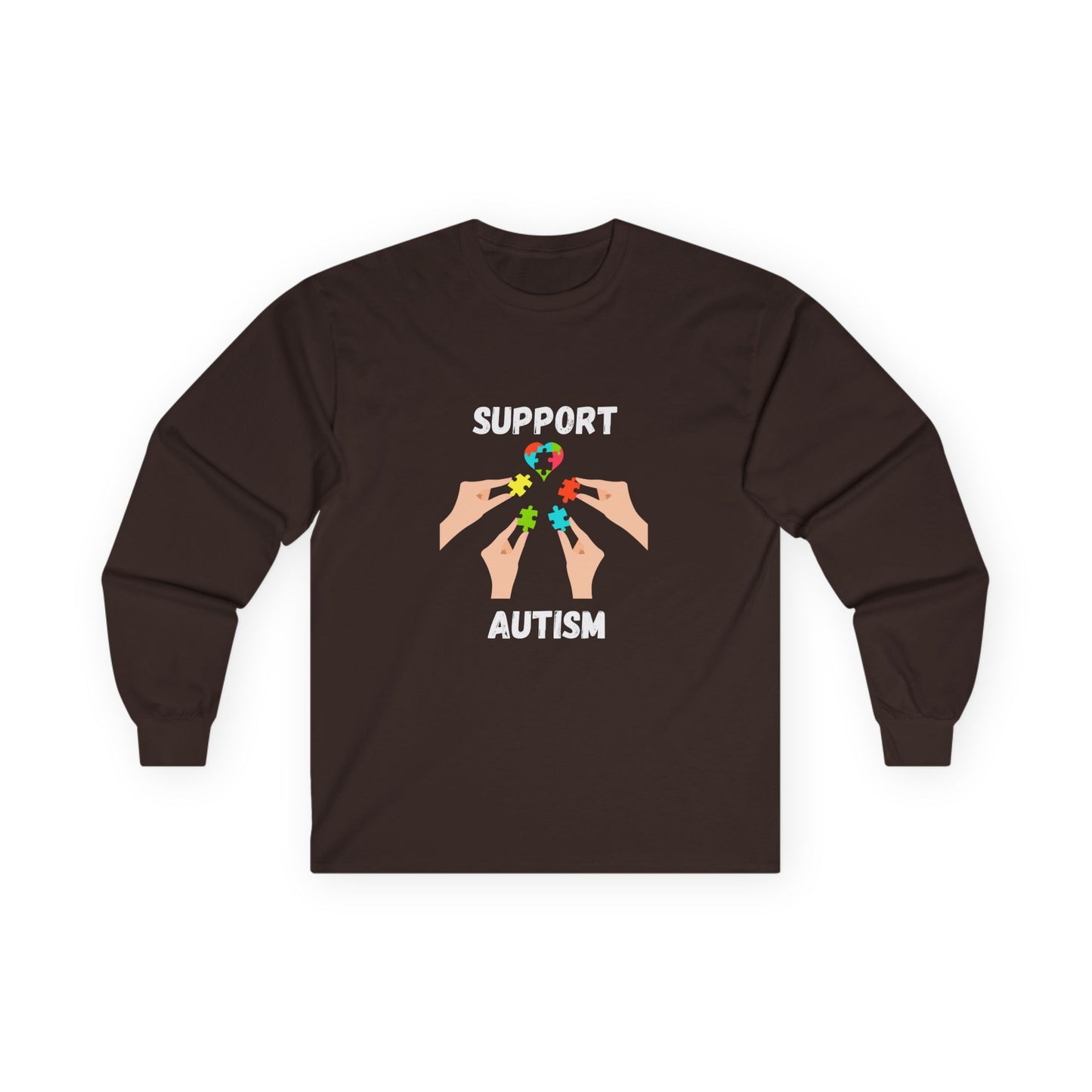 Puzzle Piece Hands Awareness Shirt - White