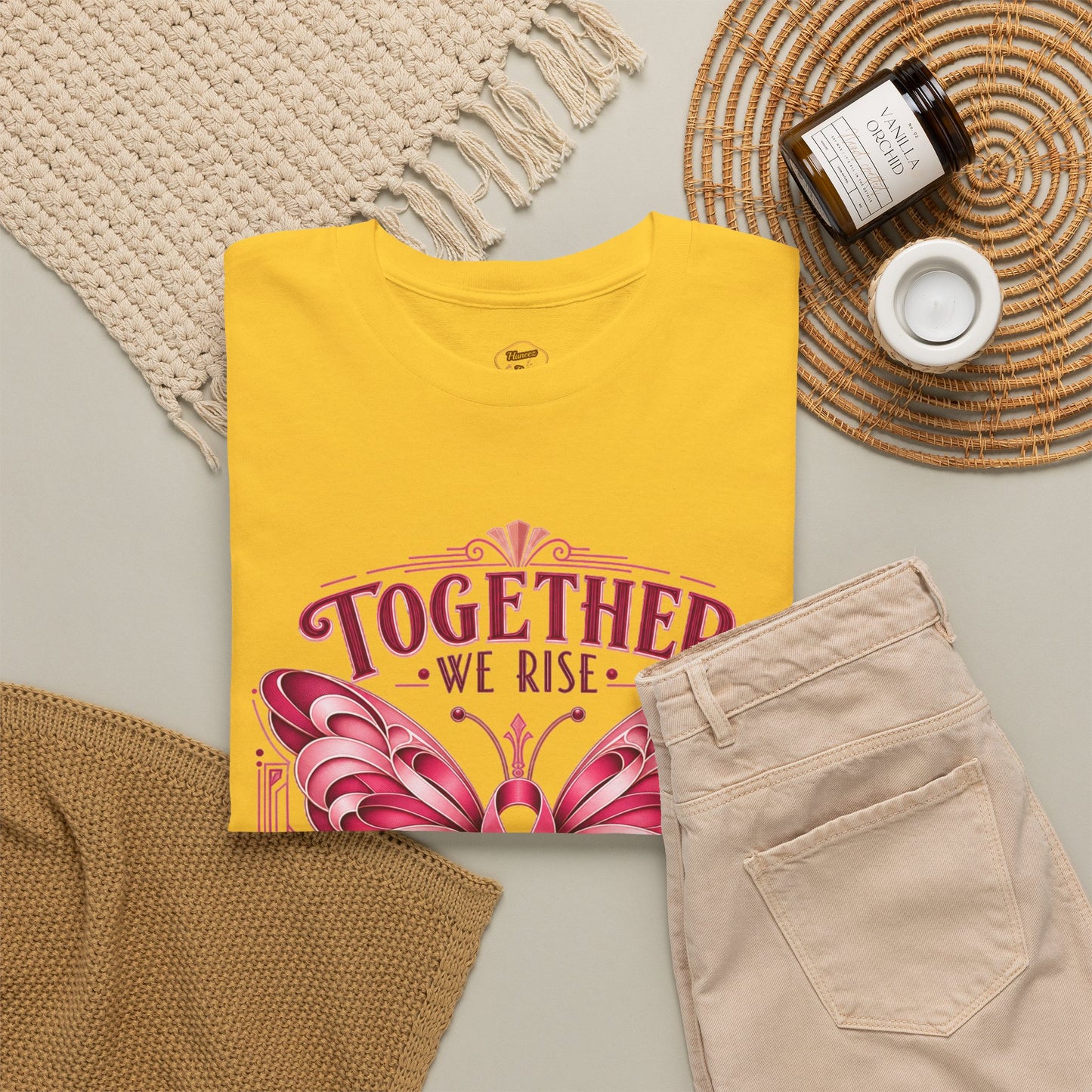 Together We Rise Breast Cancer Awareness T-Shirt — Fight Hope Cure Tee