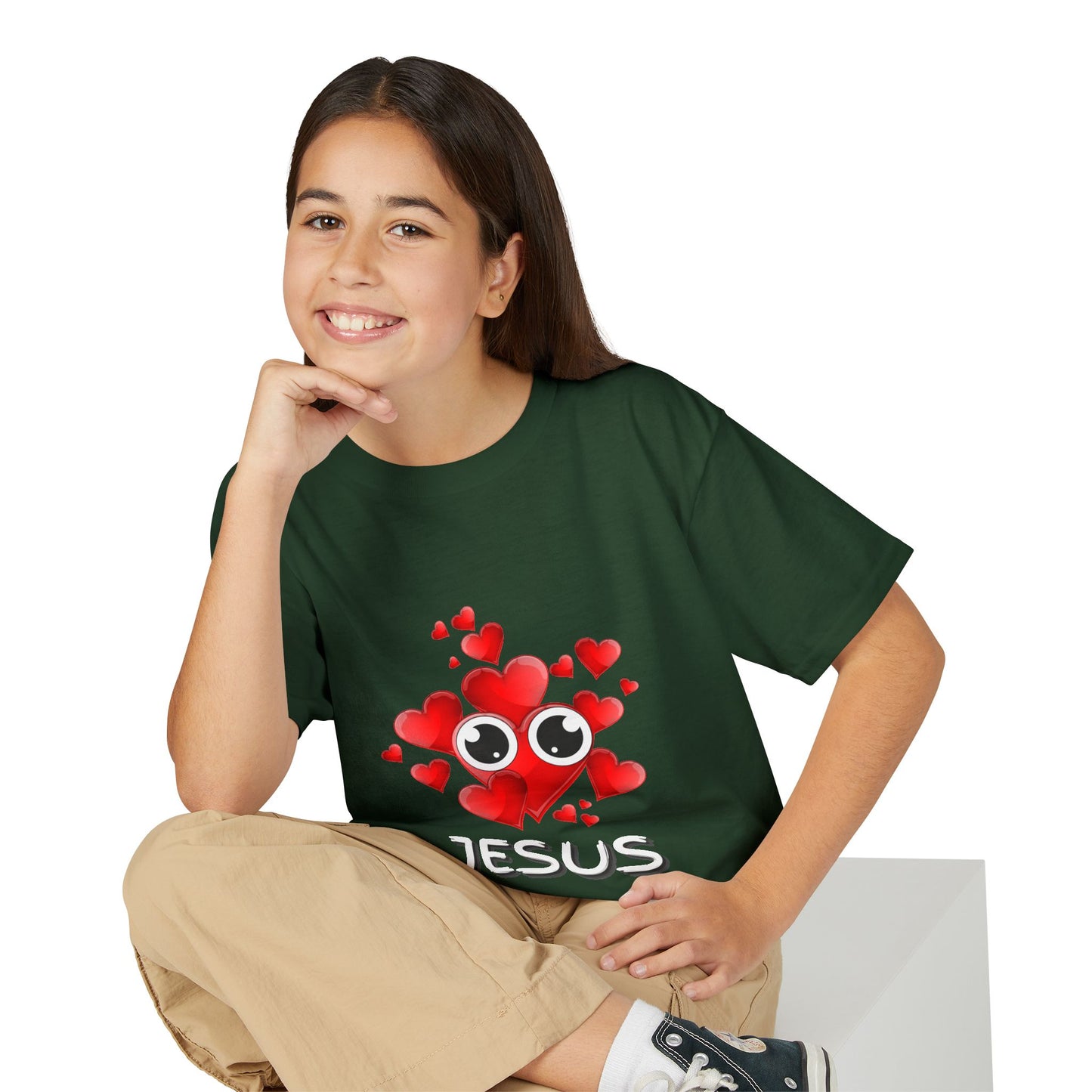 Eye Love Jesus Youth T-shirt - White