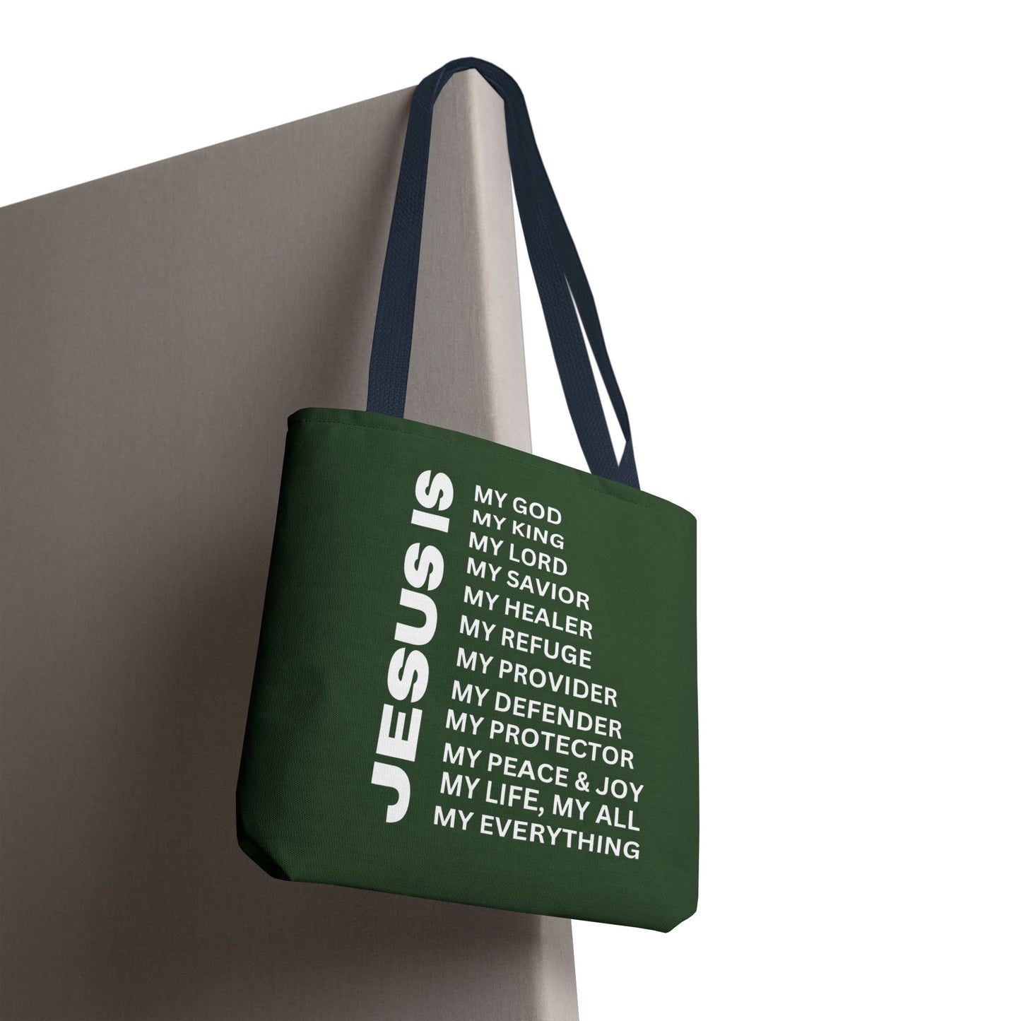 Christian JESUS IS Tote Bag - Green