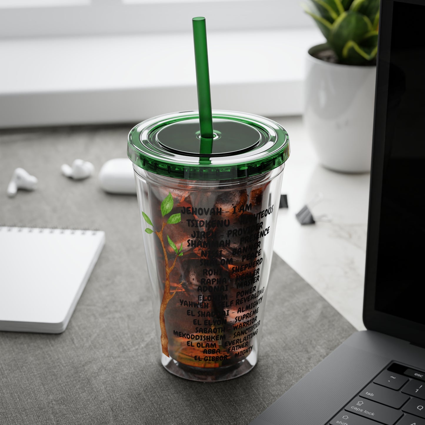 Characteristic Names of God 16oz Tumbler with Straw