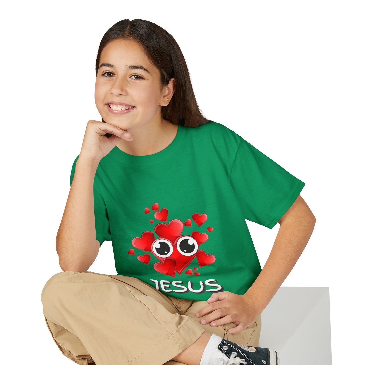 Eye Love Jesus Youth T-shirt - White