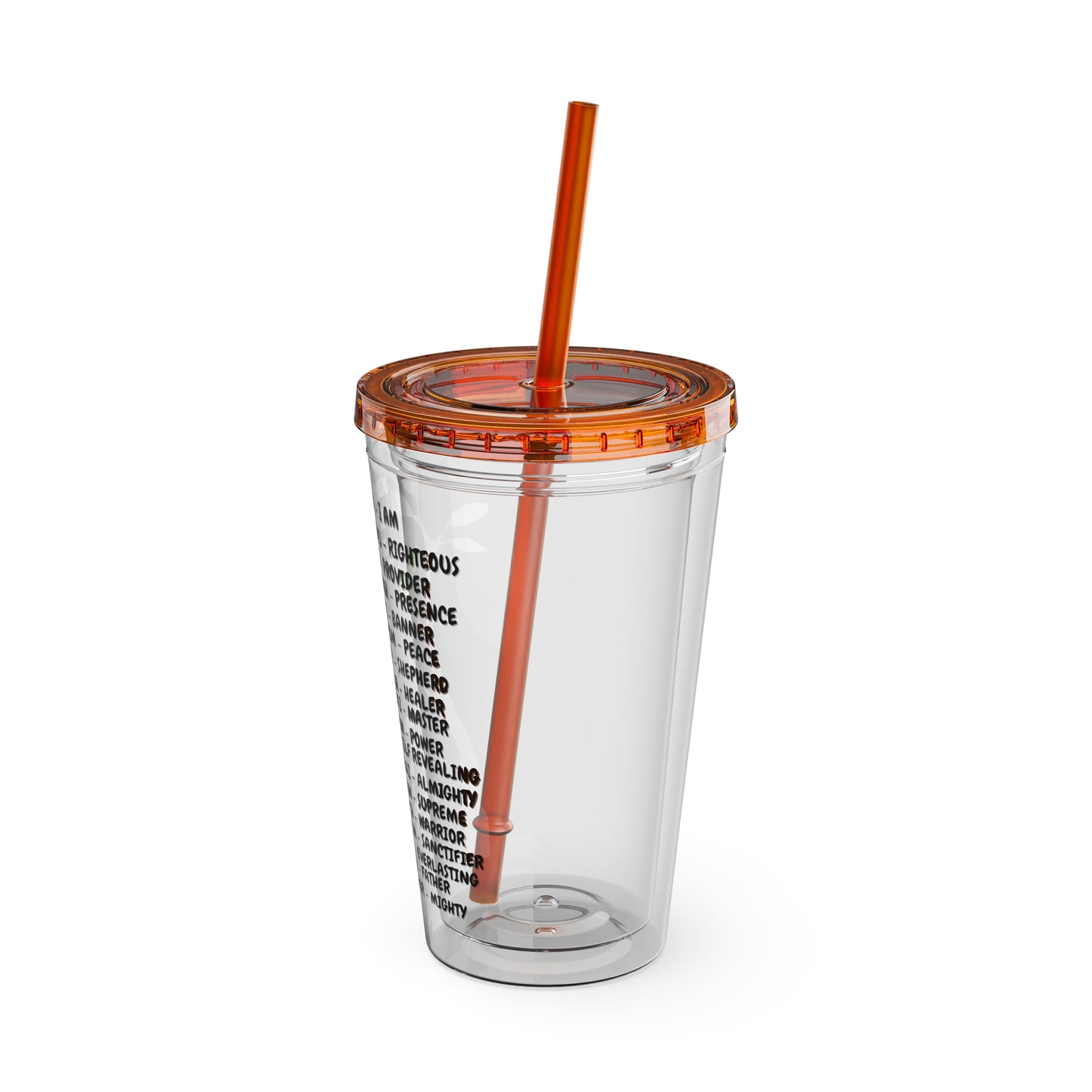 Characteristic Names of God 16oz Tumbler with Straw