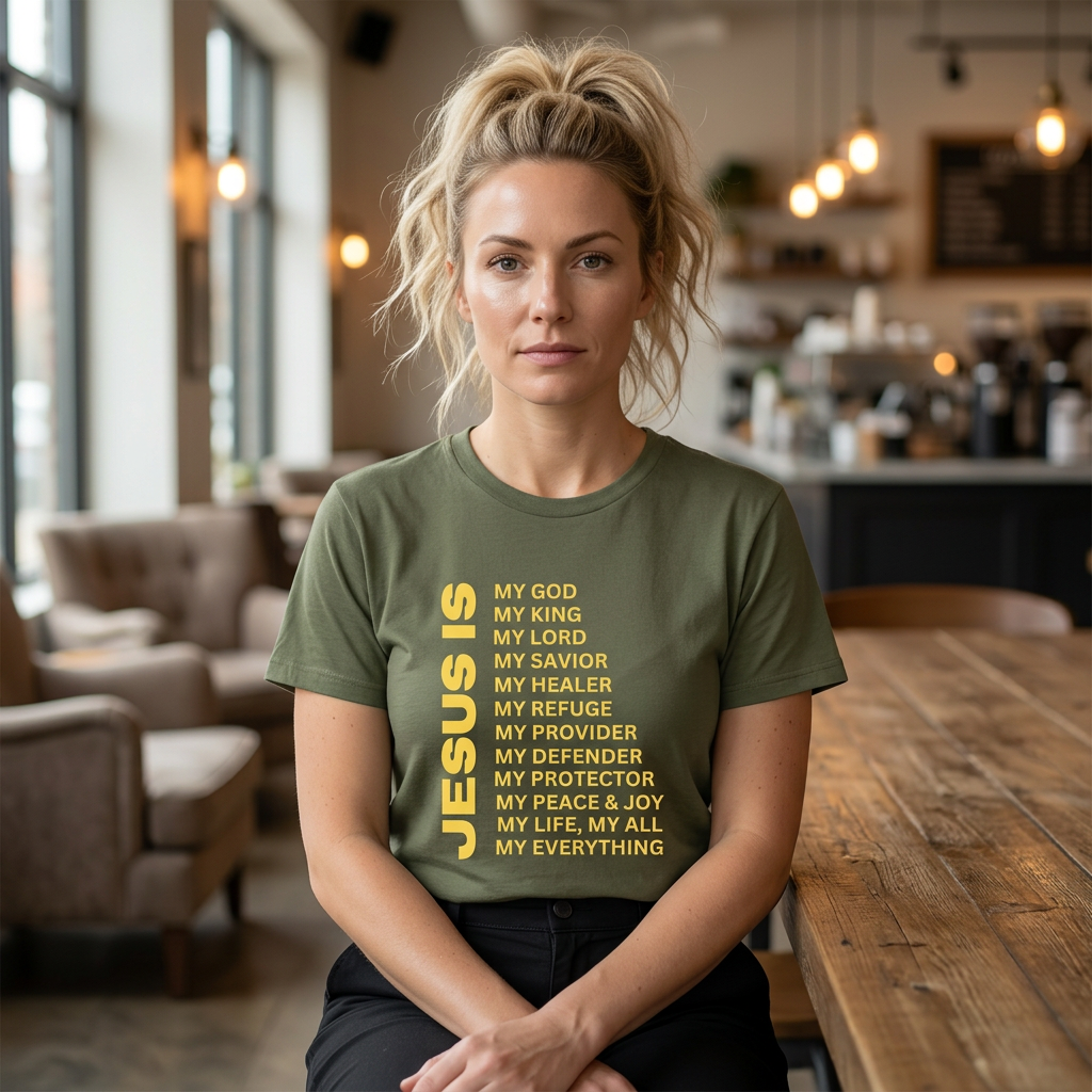 Christian JESUS IS T-Shirt – Gold