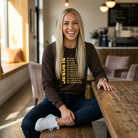 Christian JESUS IS Long Sleeve - Gold