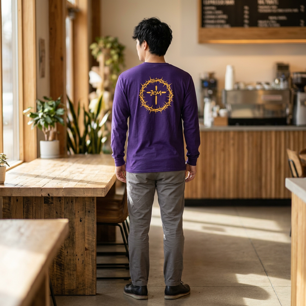 Jesus Crown of Thorns Long Sleeve Tee
