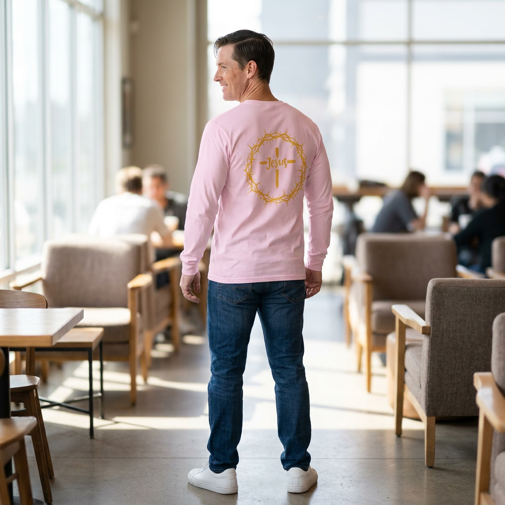 Jesus Crown of Thorns Long Sleeve Tee