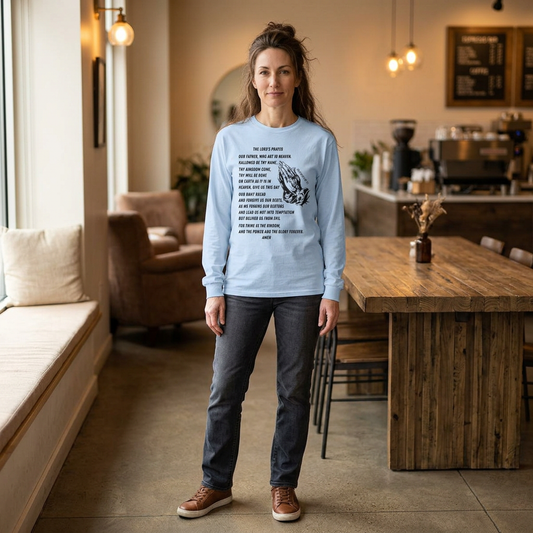 The Lord's Prayer Long Sleeve Tee - Black