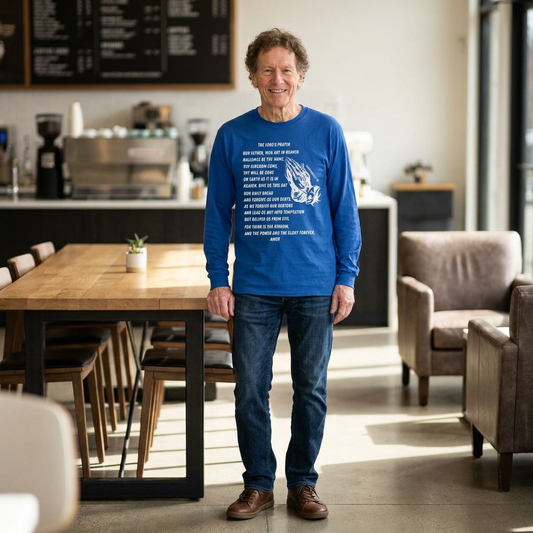 The Lord's Prayer Long Sleeve Tee- White