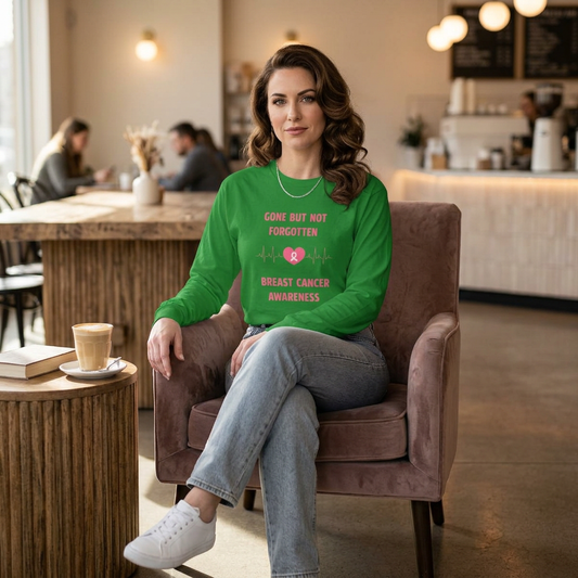 Breast Cancer Awareness Long Sleeve Tee — "Gone But Not Forgotten"