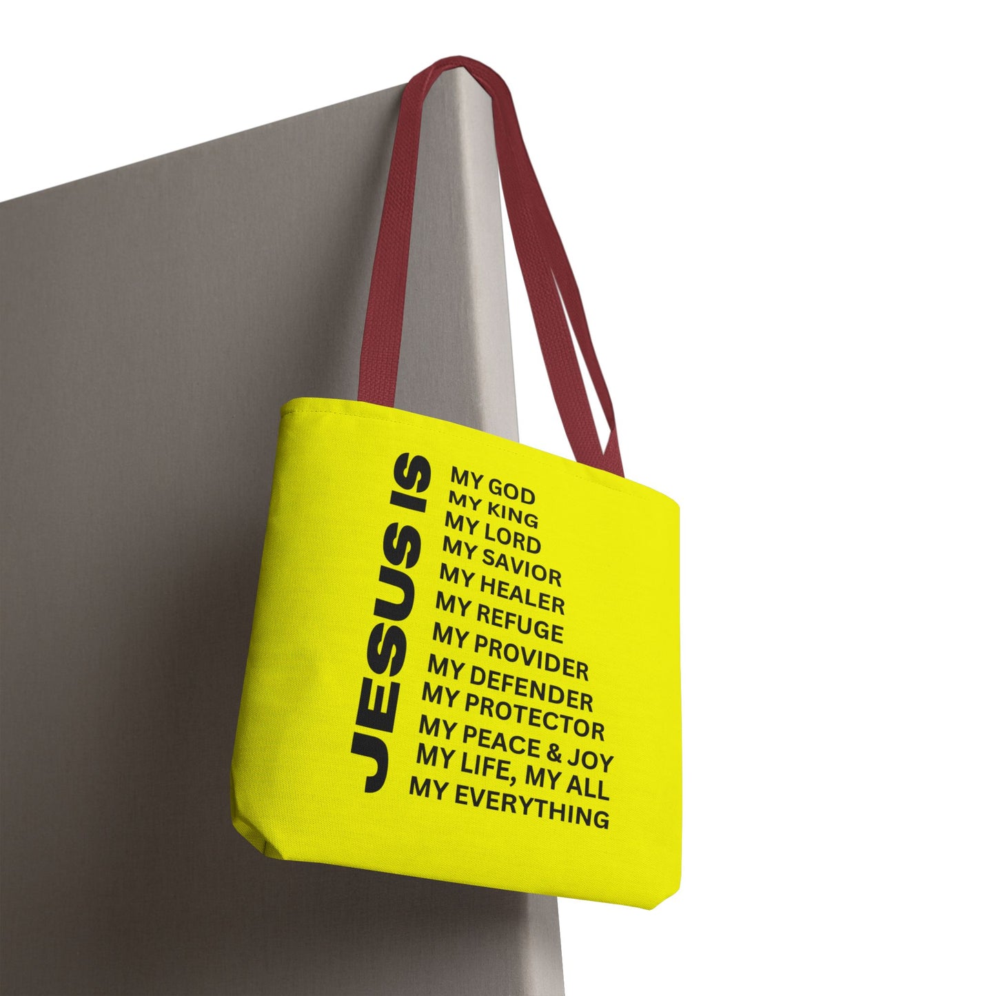 Christian JESUS IS Tote Bag - Yellow