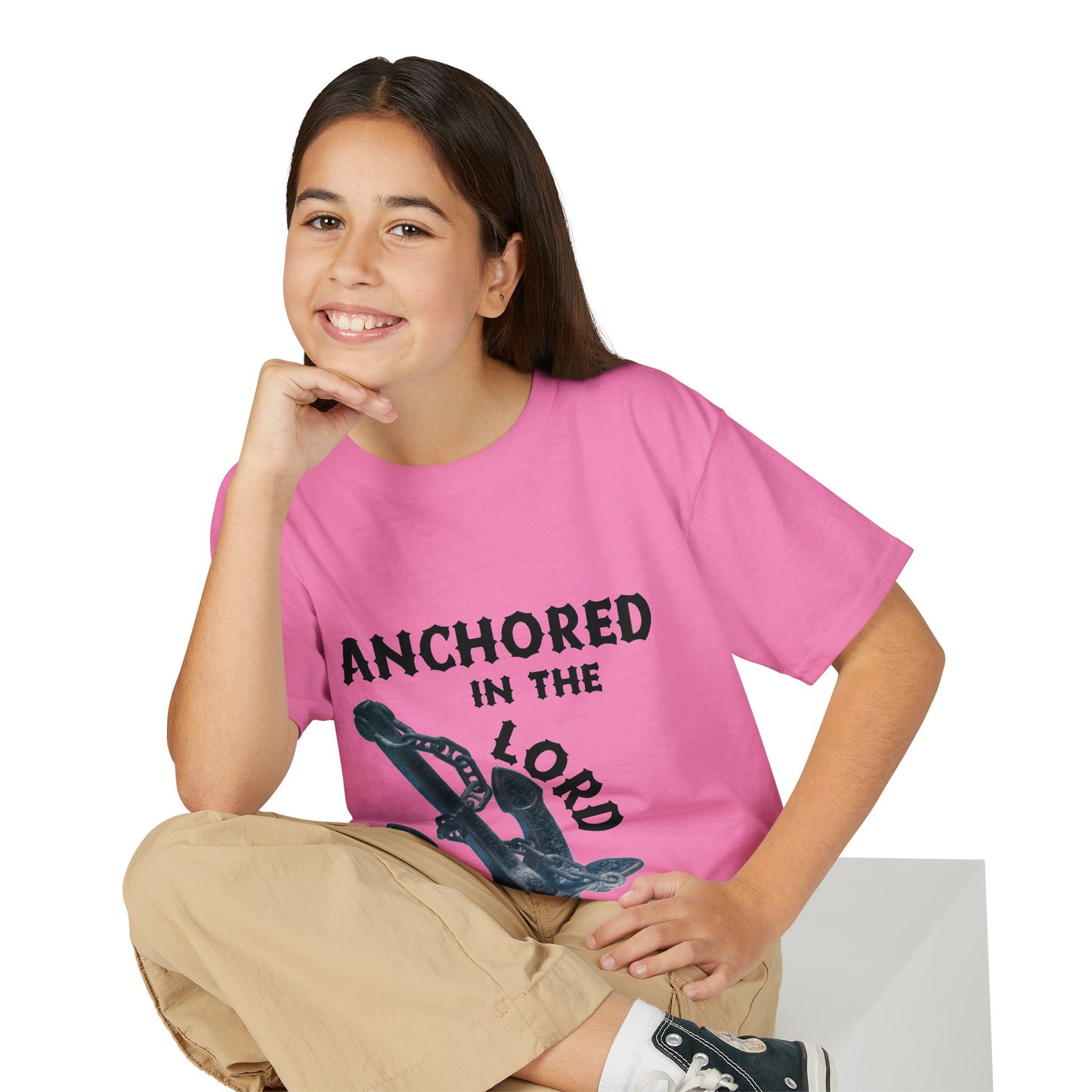Anchored in the Lord Youth T-Shirt — Black