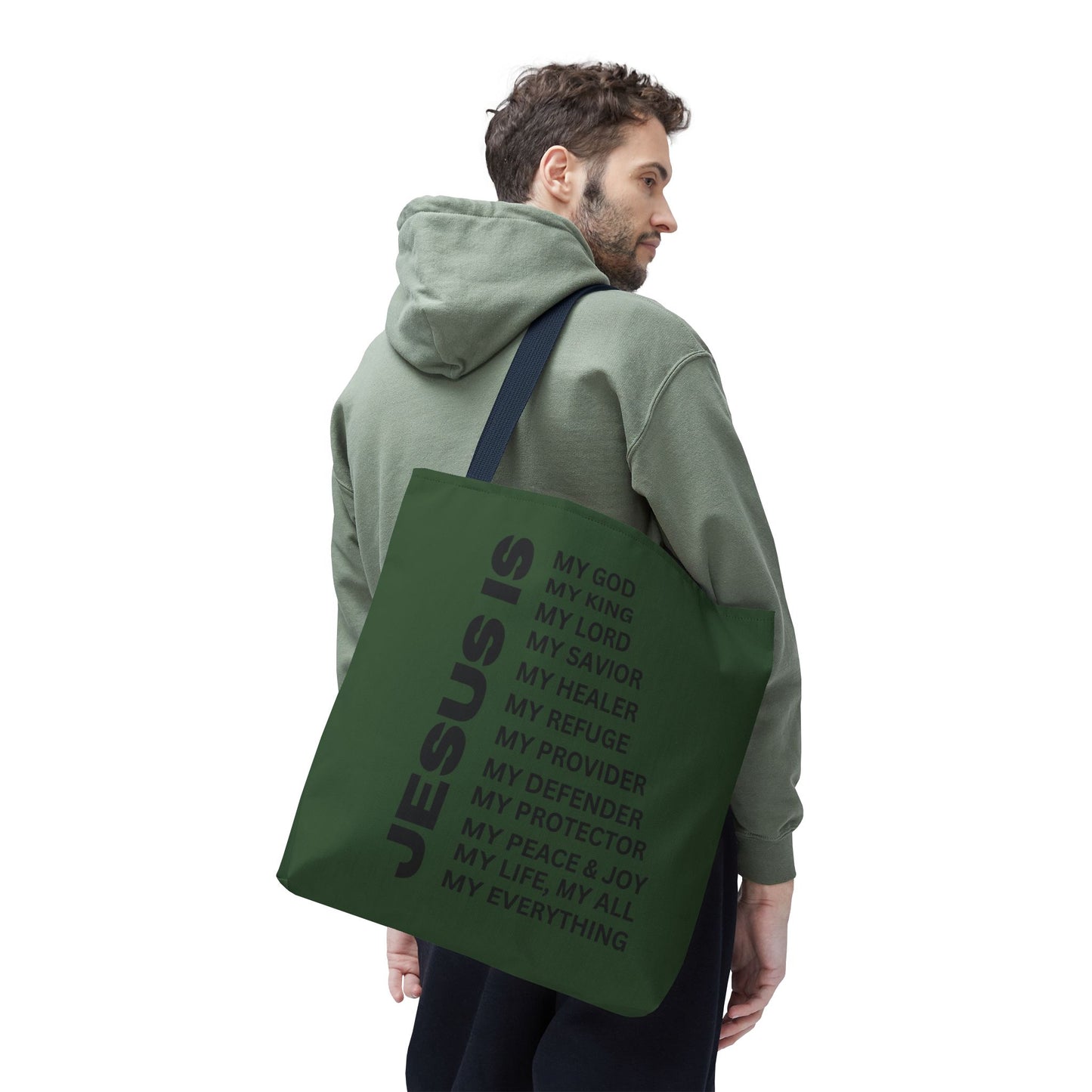 Christian JESUS IS Tote Bag - Green
