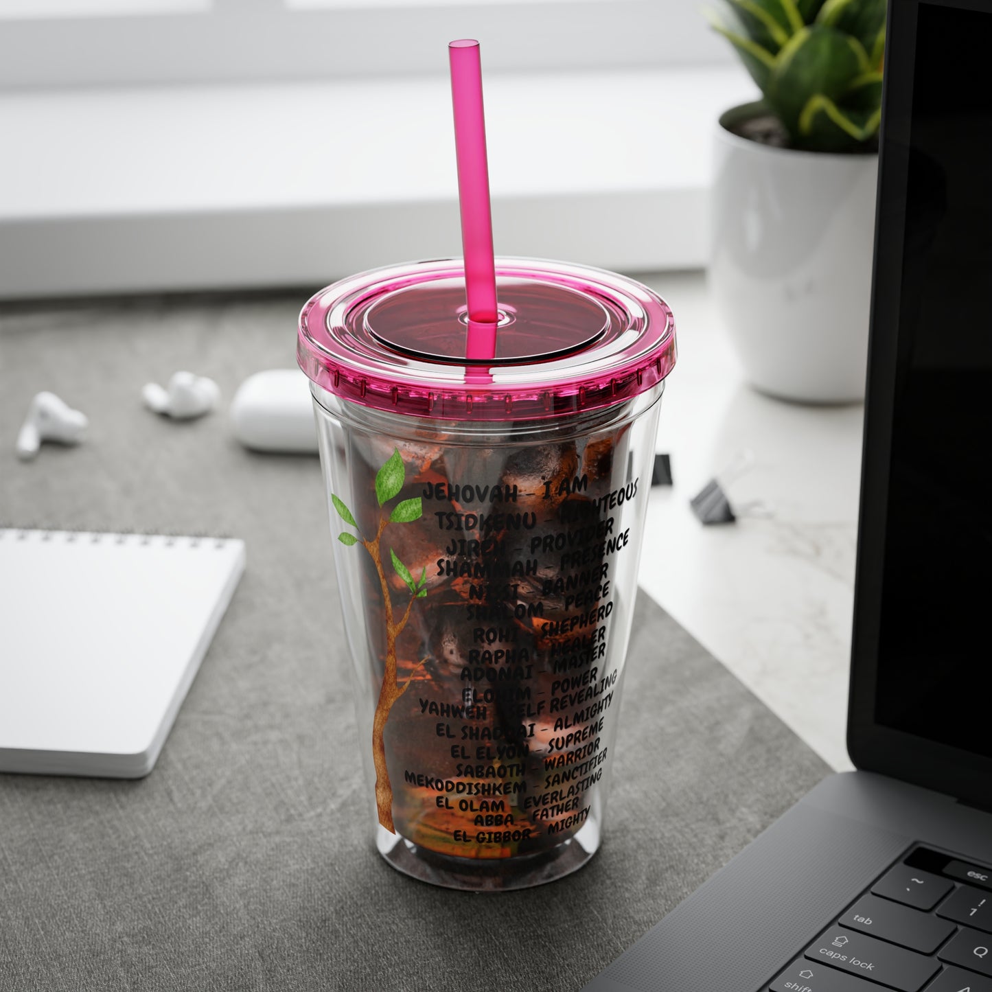 Characteristic Names of God 16oz Tumbler with Straw