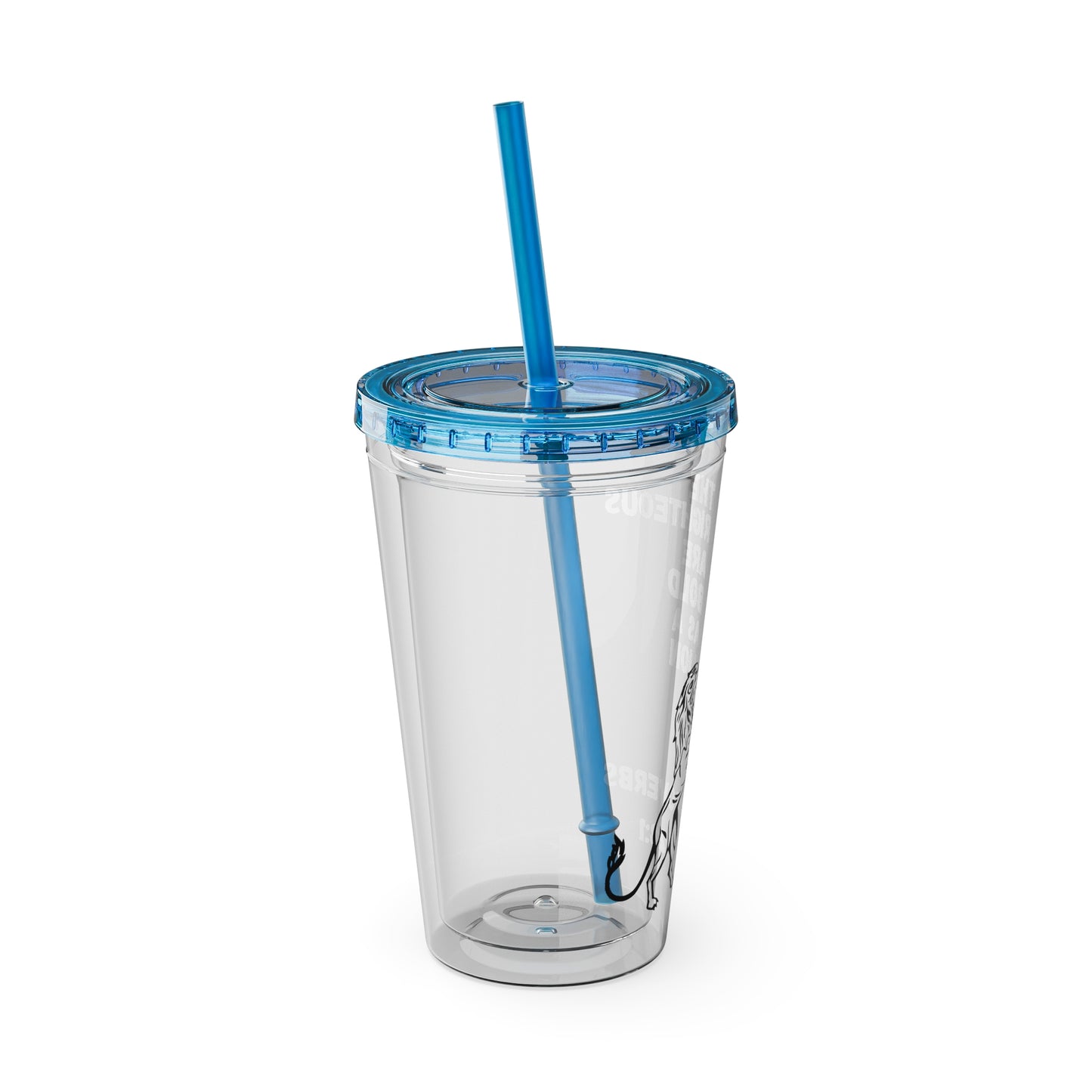 "The Righteous Are Bold as a Lion" 16oz Inspirational Tumbler with Straw