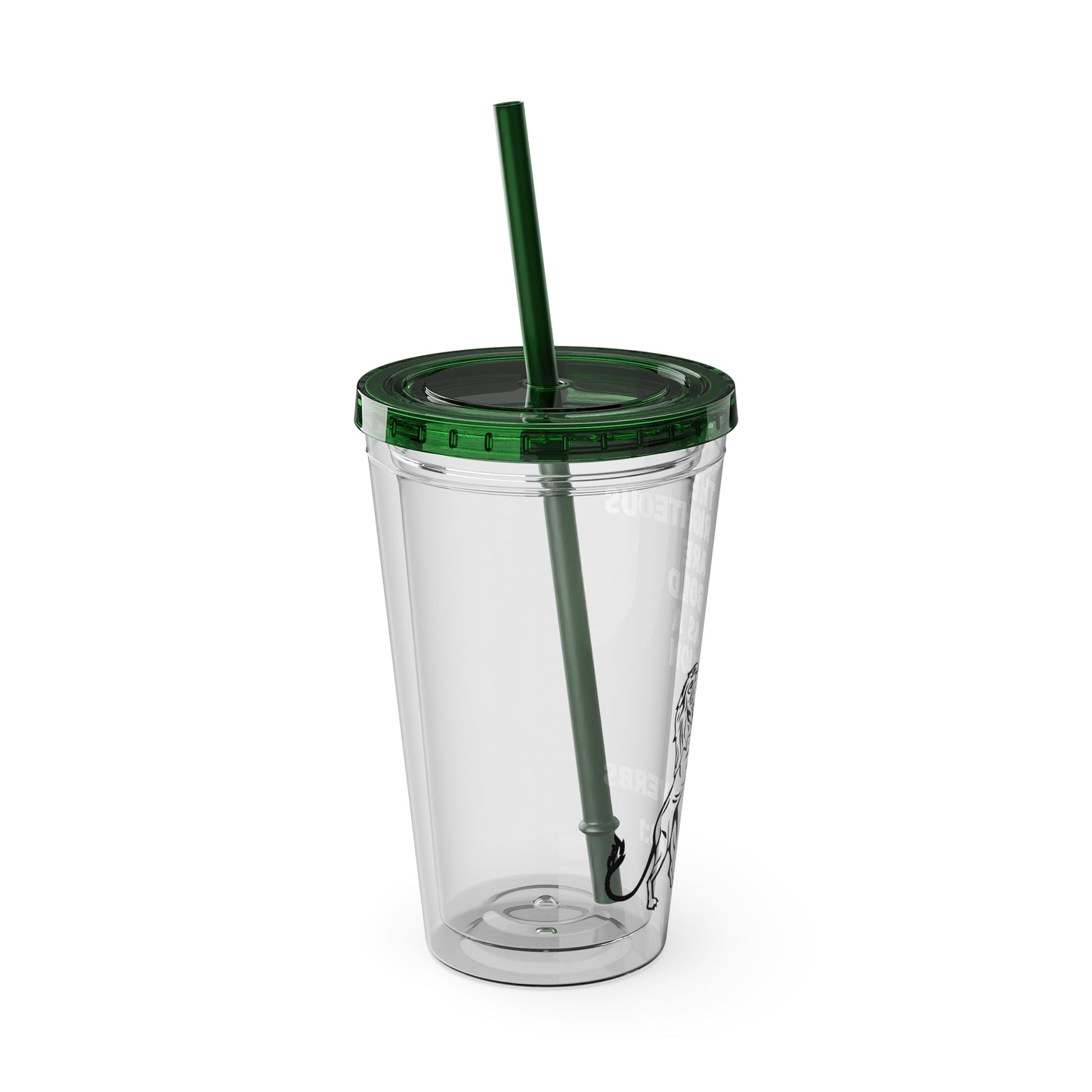 "The Righteous Are Bold as a Lion" 16oz Inspirational Tumbler with Straw