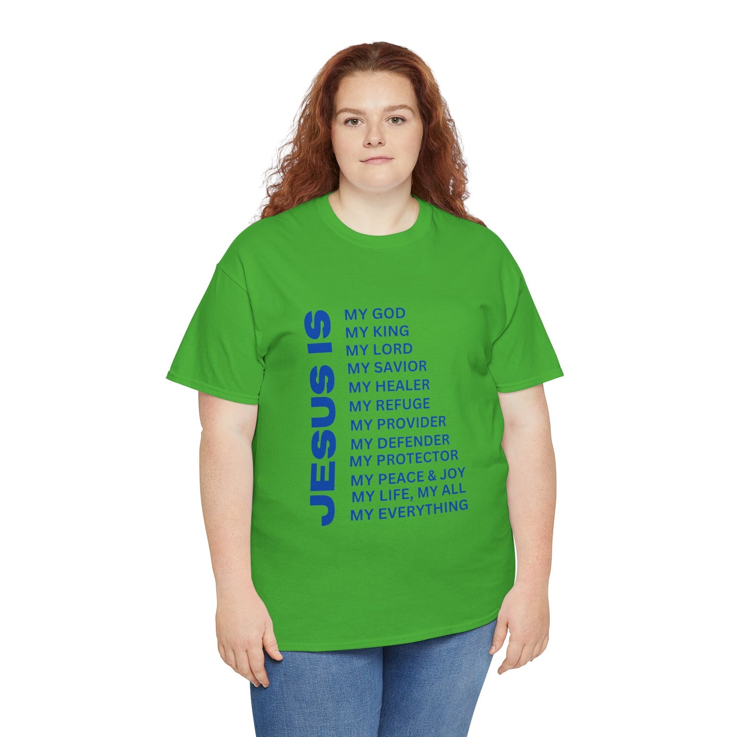 Christian JESUS IS T-Shirt - Blue