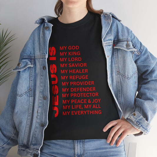 Christian JESUS IS T-Shirt - Red