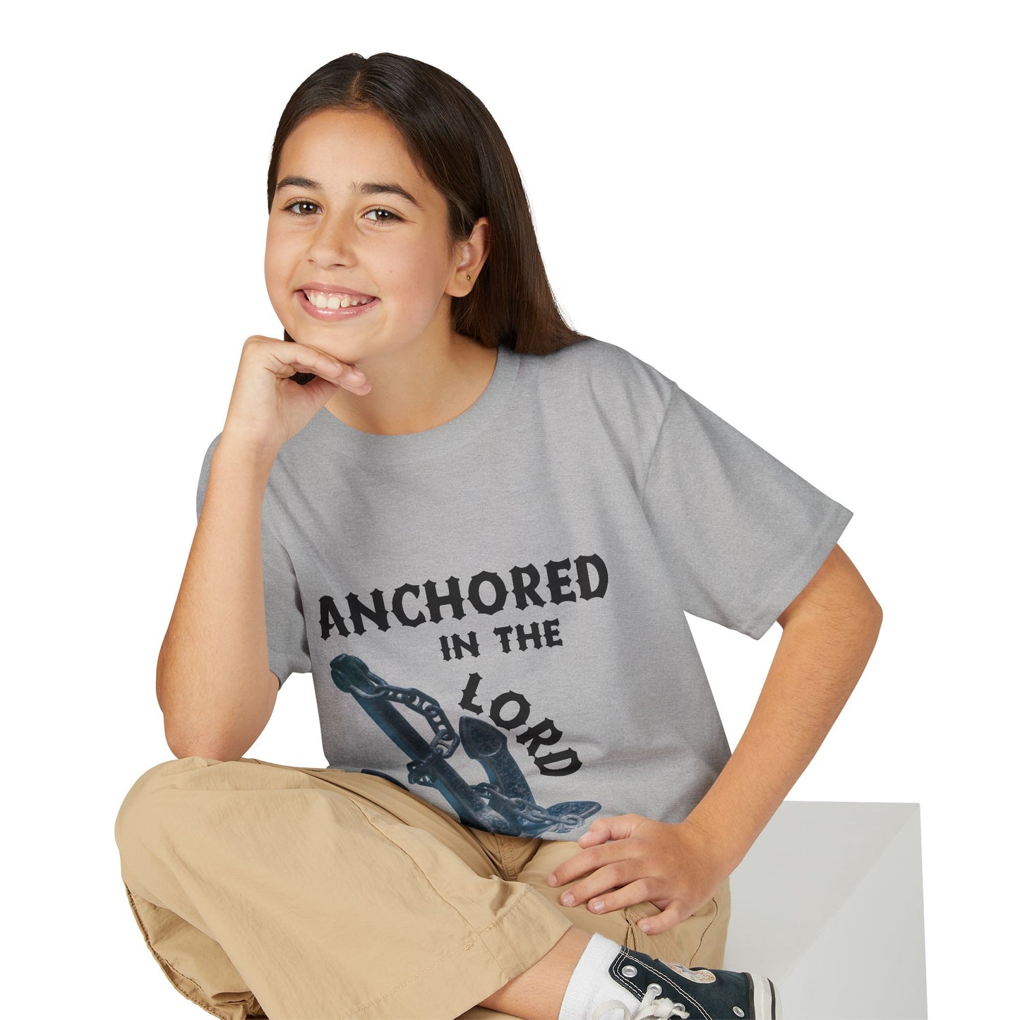 Anchored in the Lord Youth T-Shirt — Black
