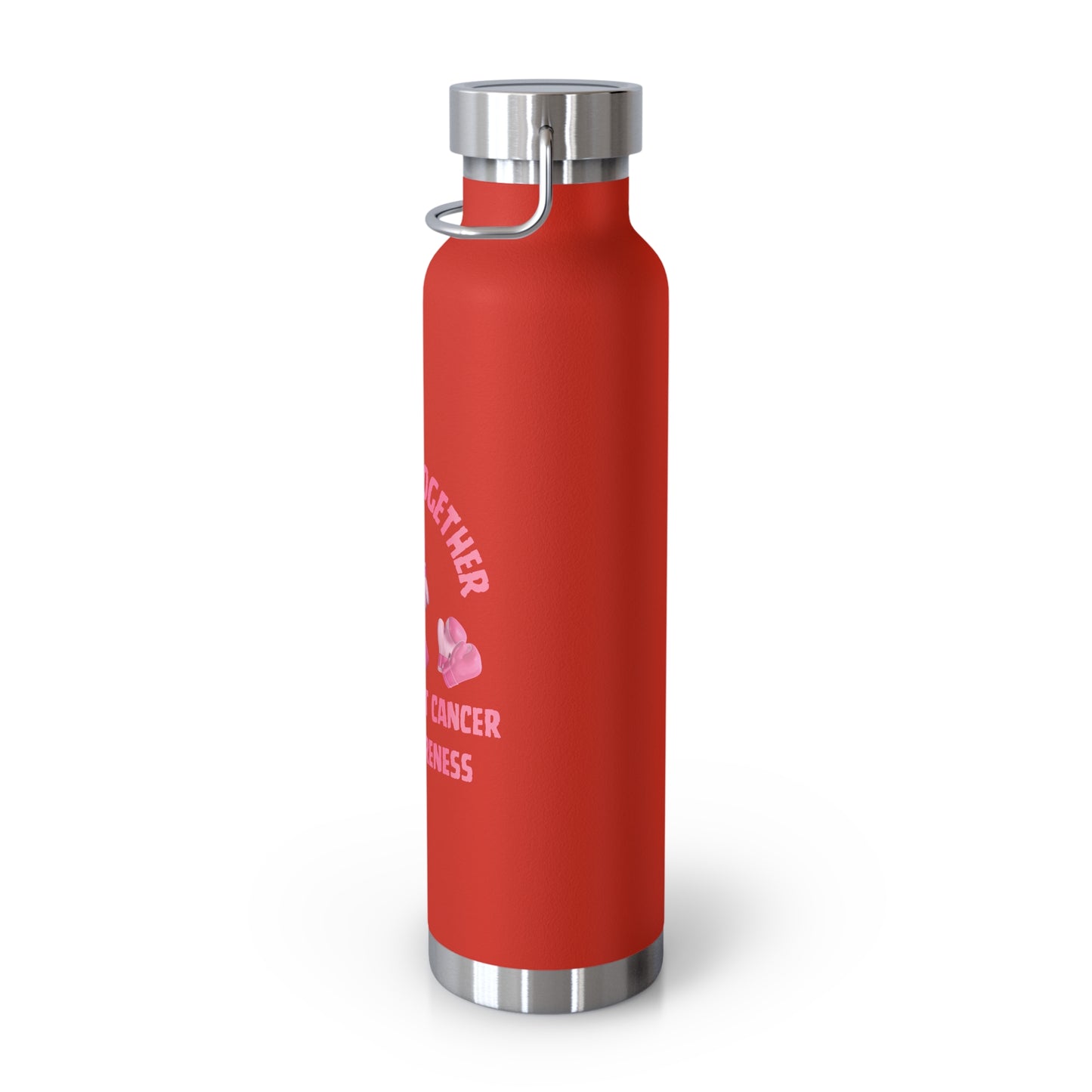 Breast Cancer Awareness "We Fight Together" Pink Ribbon 22oz Insulated Water Bottle