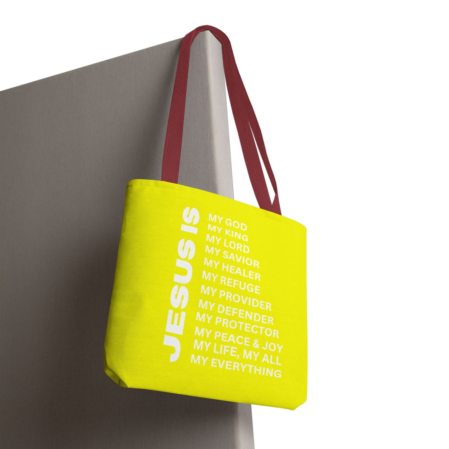 Christian JESUS IS Tote Bag - Yellow