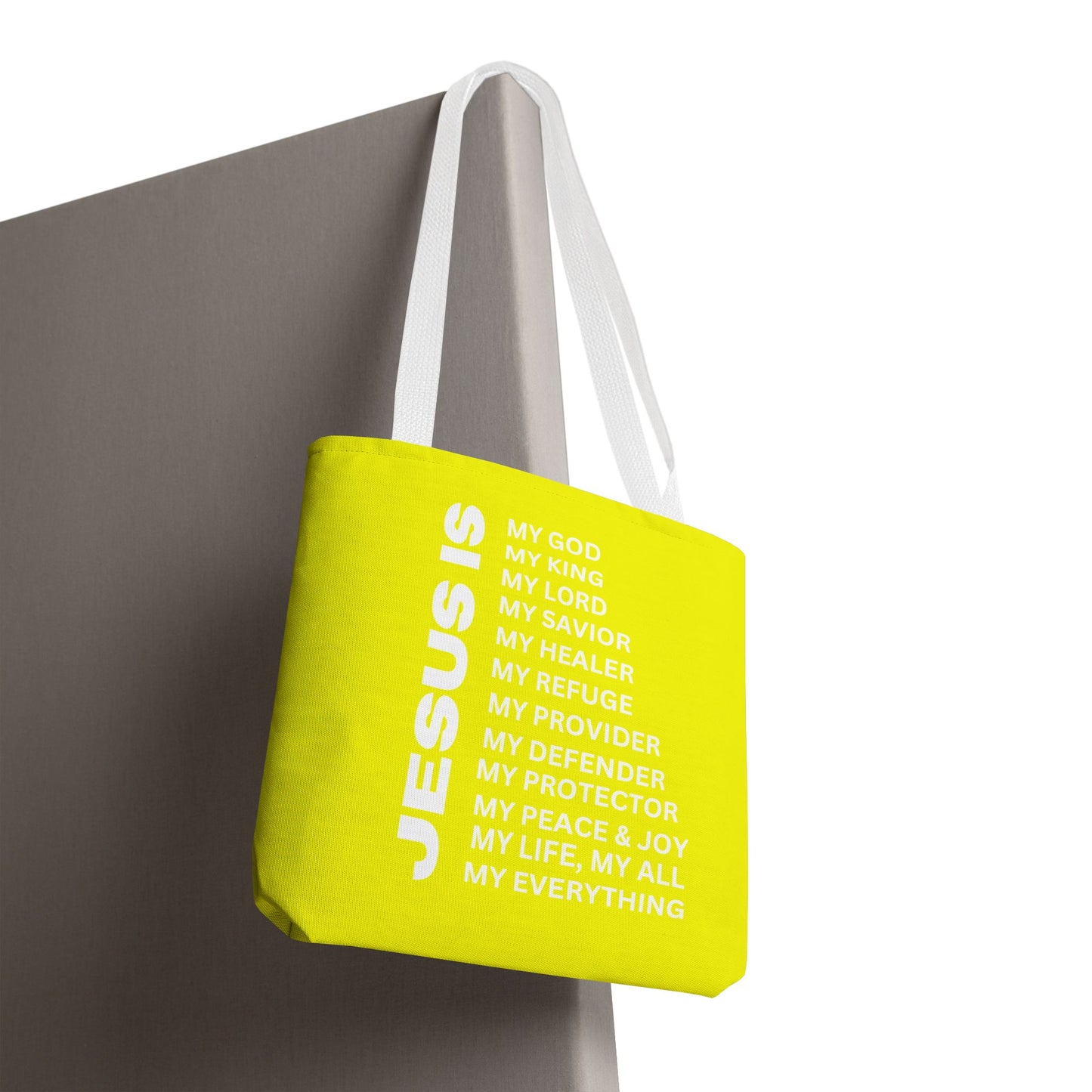 Christian JESUS IS Tote Bag - Yellow